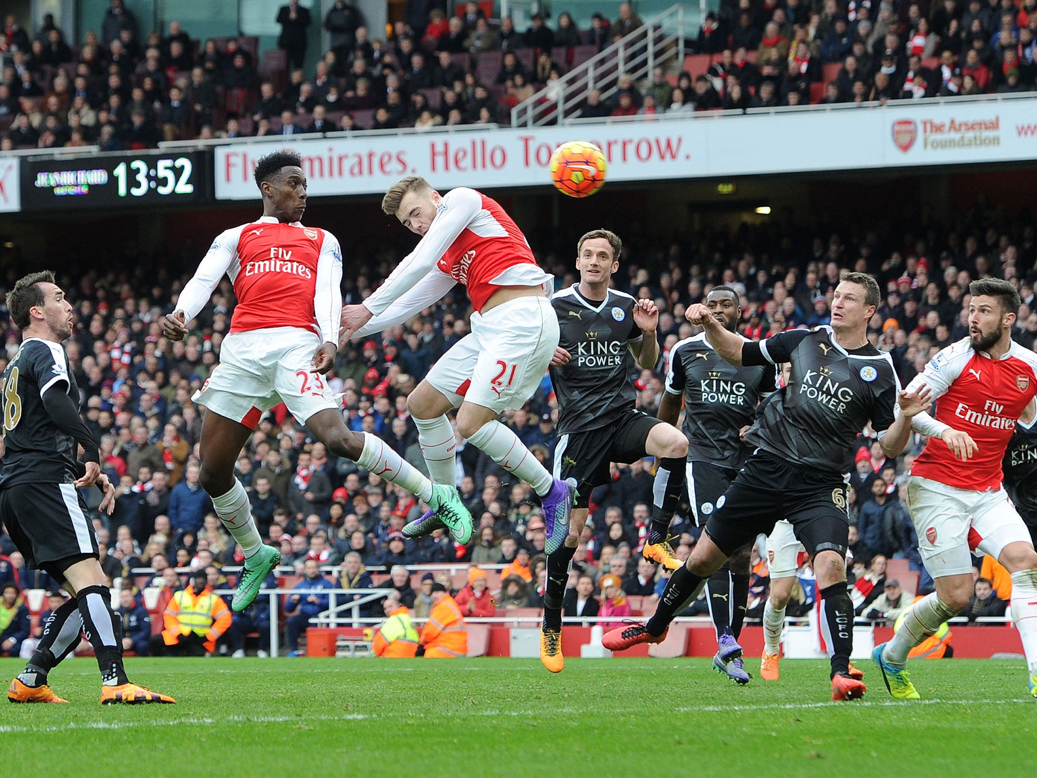 Danny Welbeck scores the winning goal