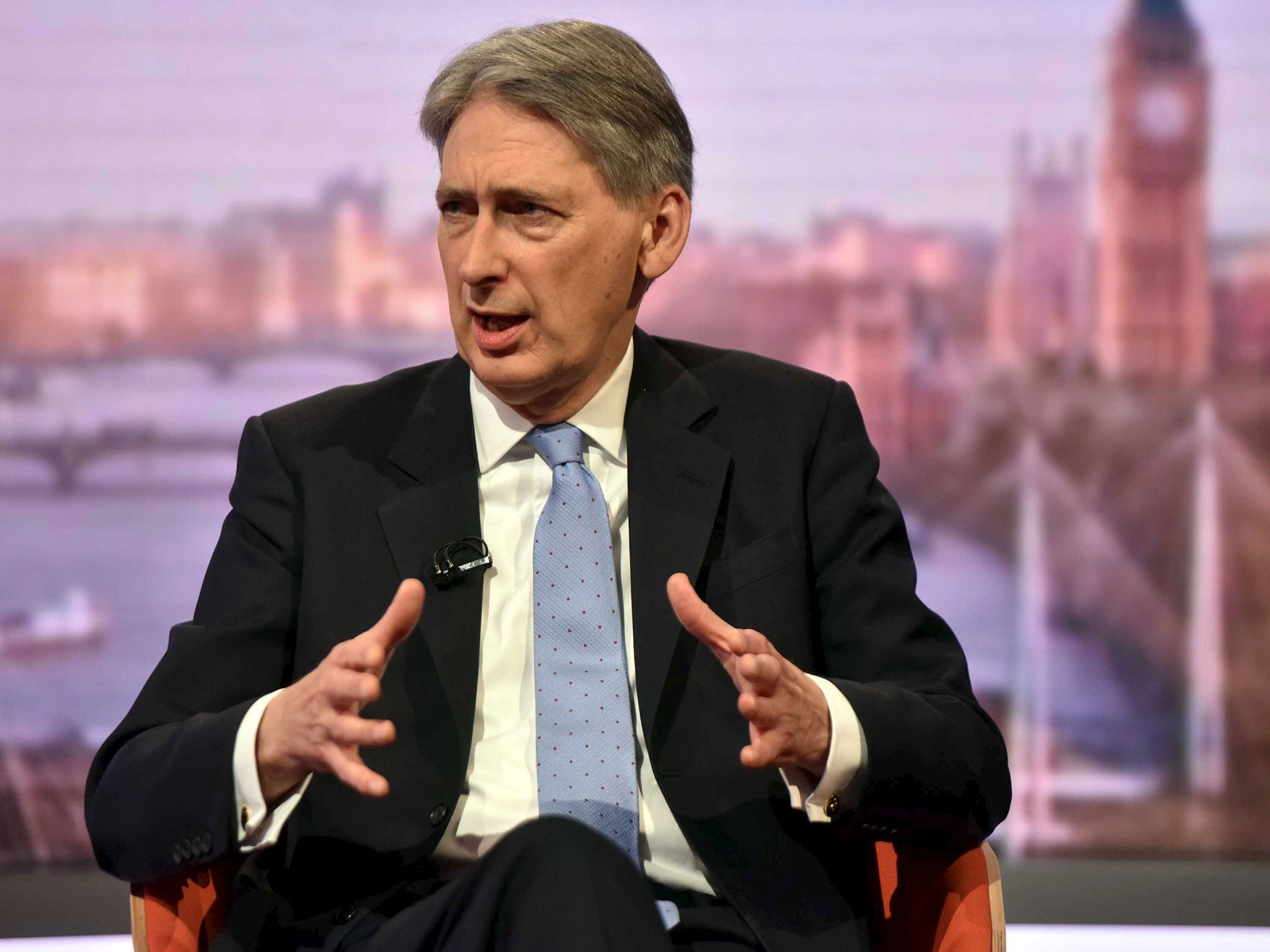 Philip Hammond speaking on the BBC