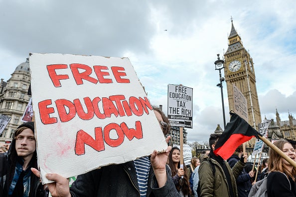 Students have staged several protest marches against the rising cost of university fees in recent years