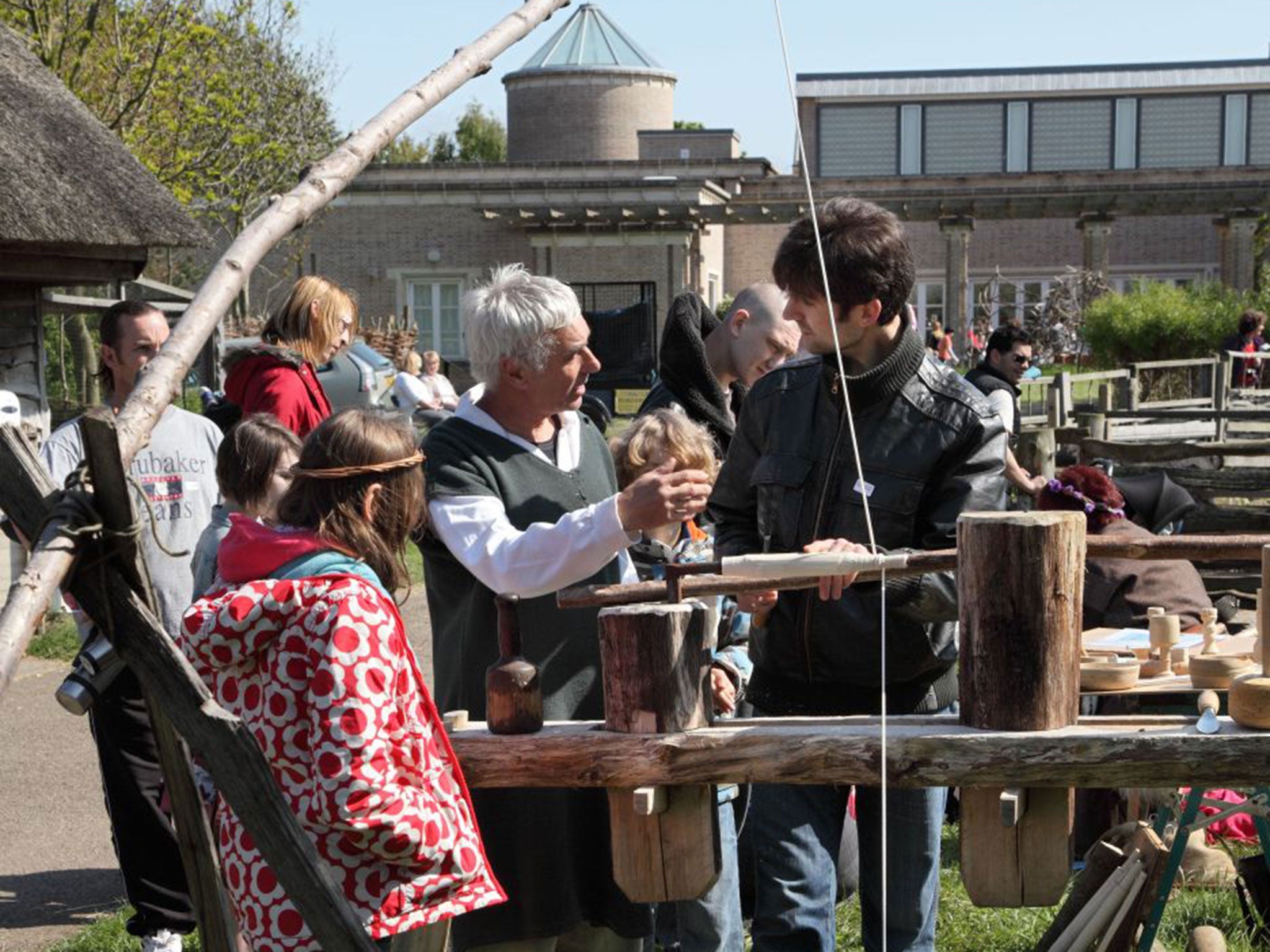 A craftsman explains his work at Bede’s World in Jarrow