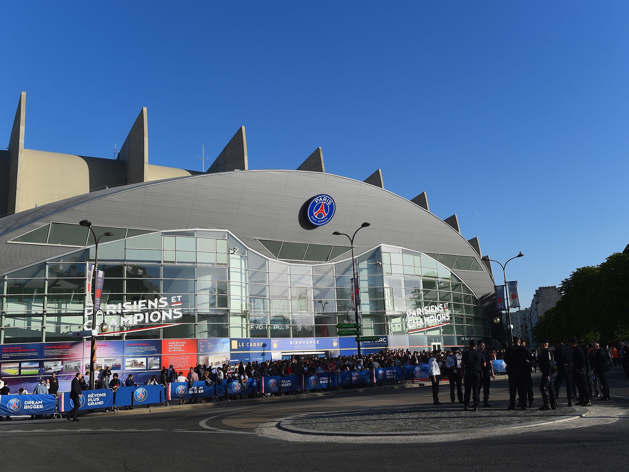 Paris Saint-Germain's Parc des Princes stadium