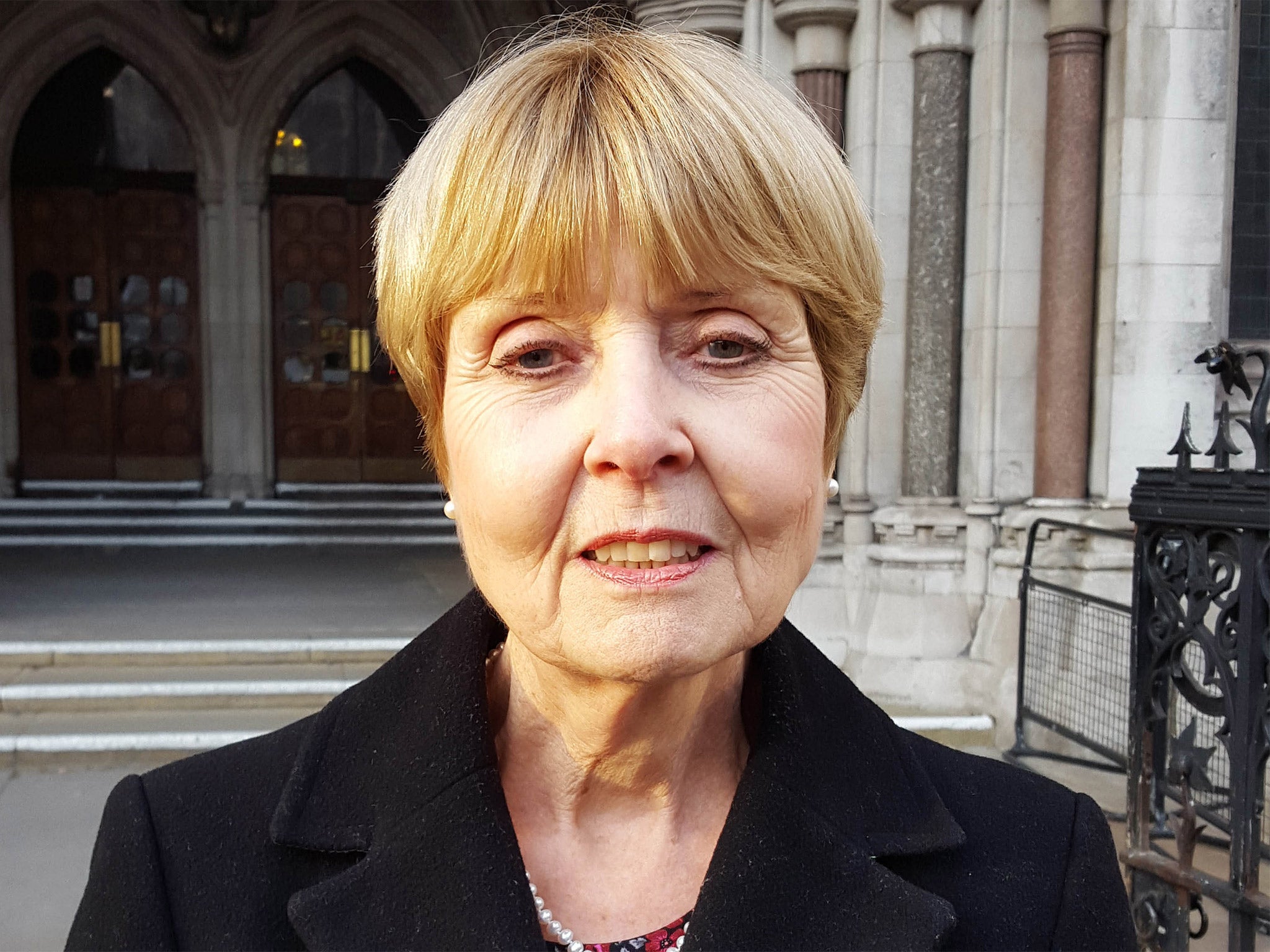 Joy Williams outside the Royal Courts of Justice in central London