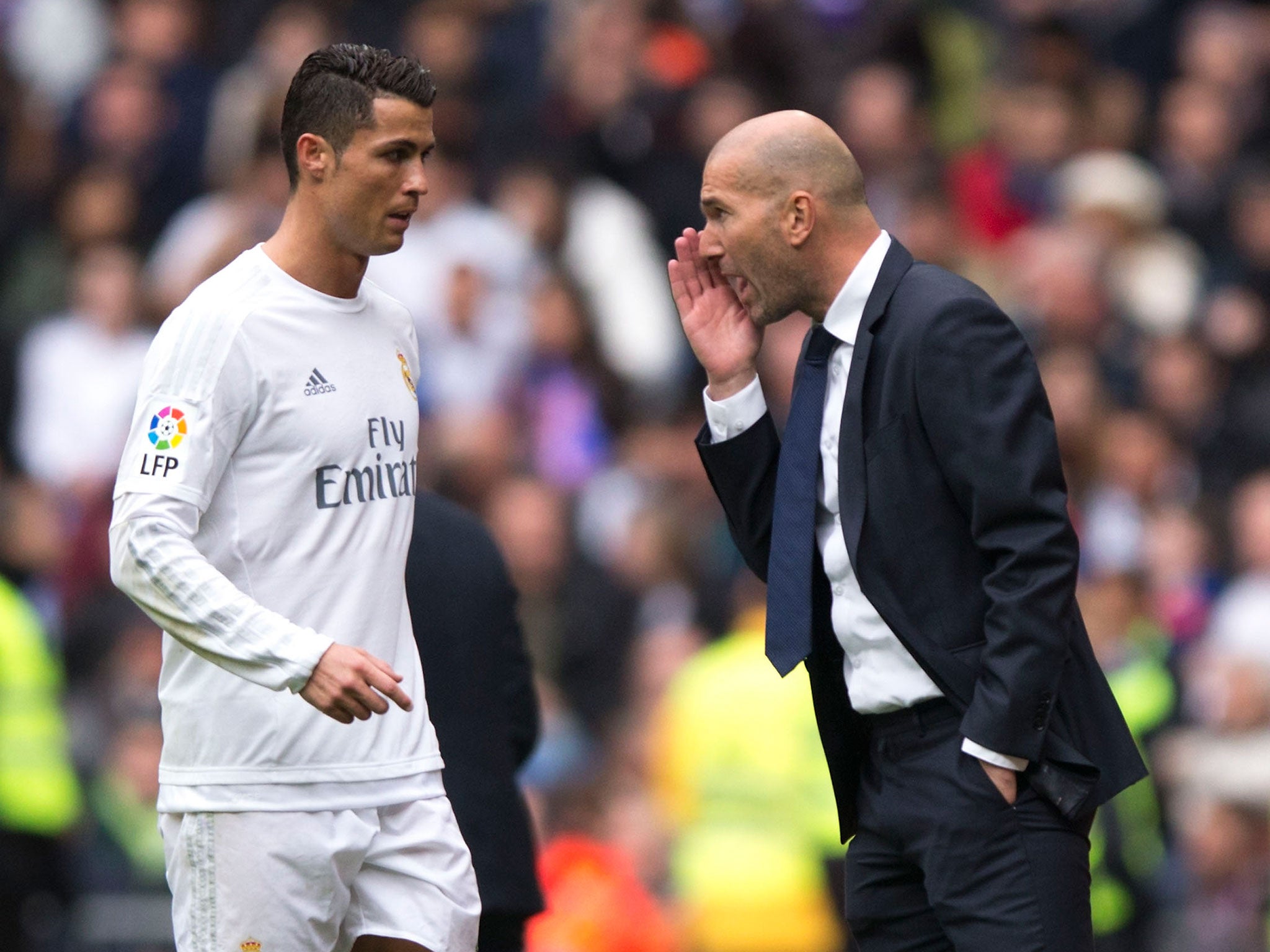 Zinedine Zidane with Ronaldo