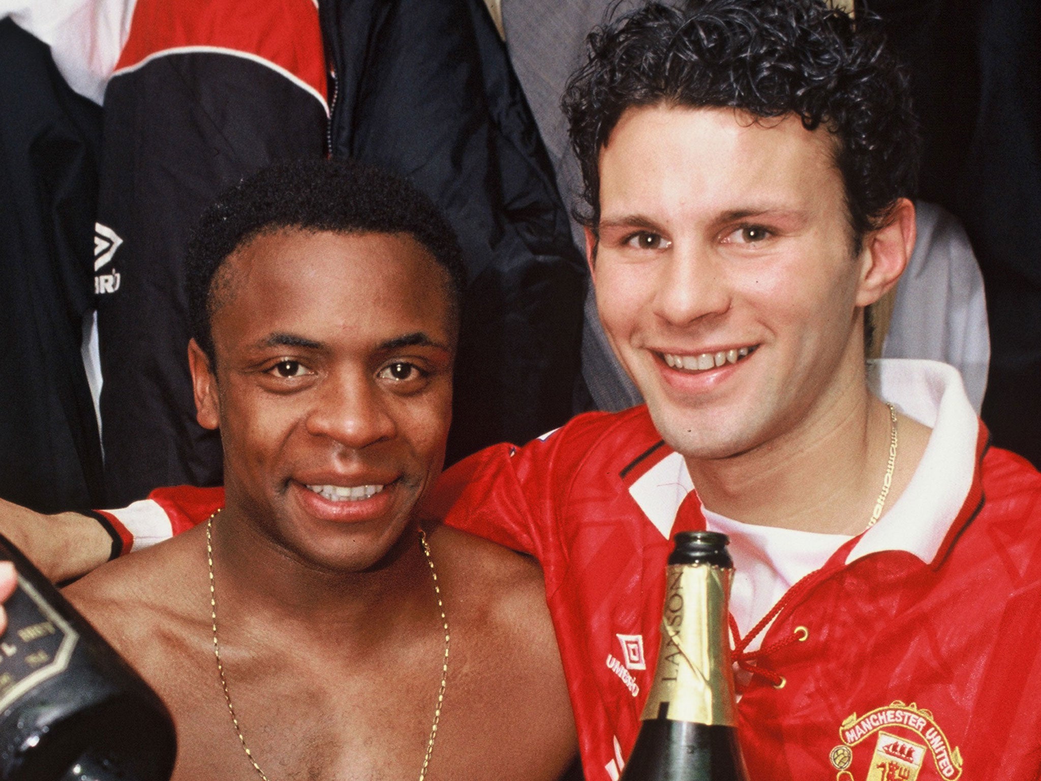 Paul Parker with Ryan Giggs