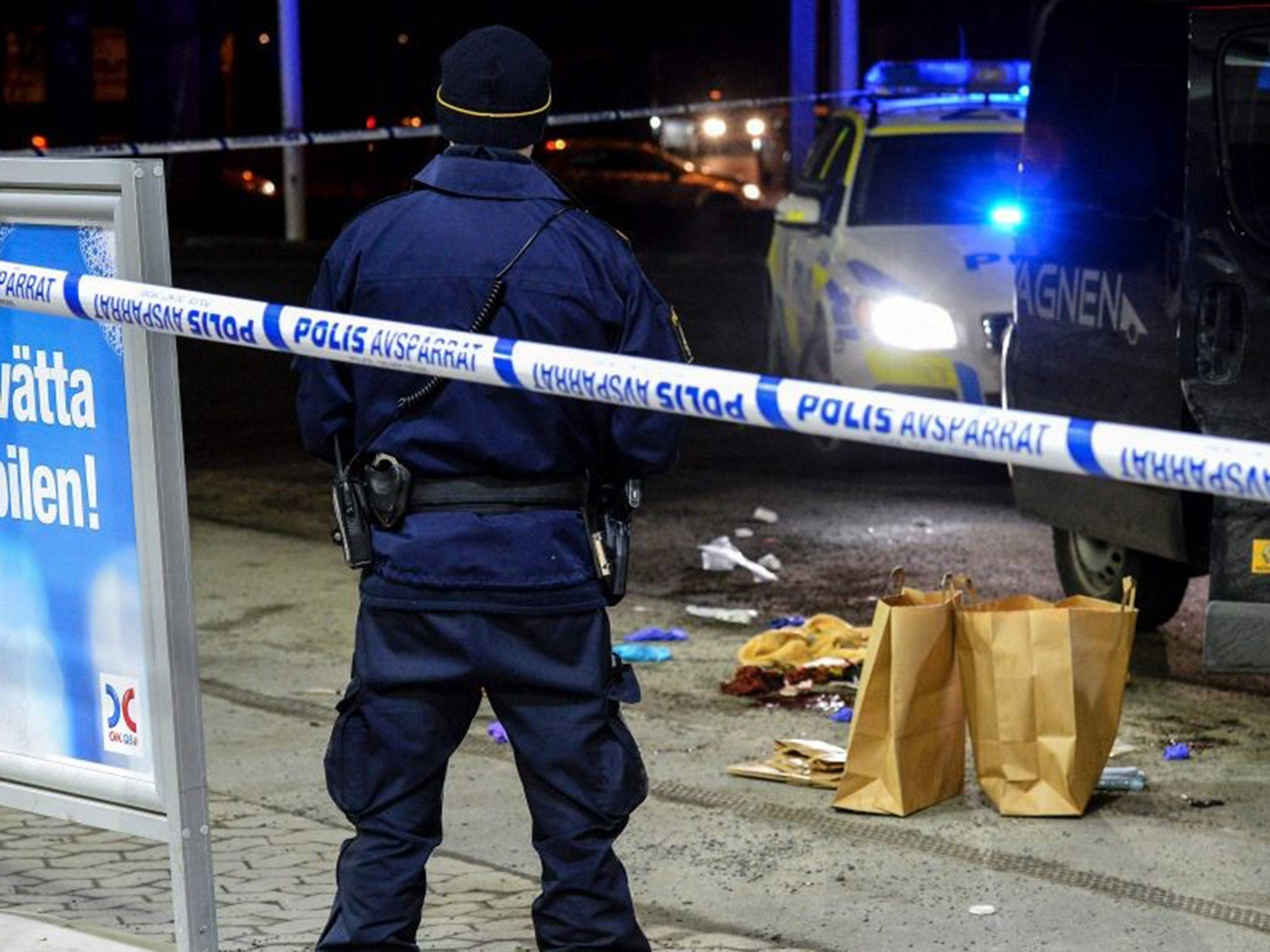 Swedish police say all the windows of the centre were blown out in the blast