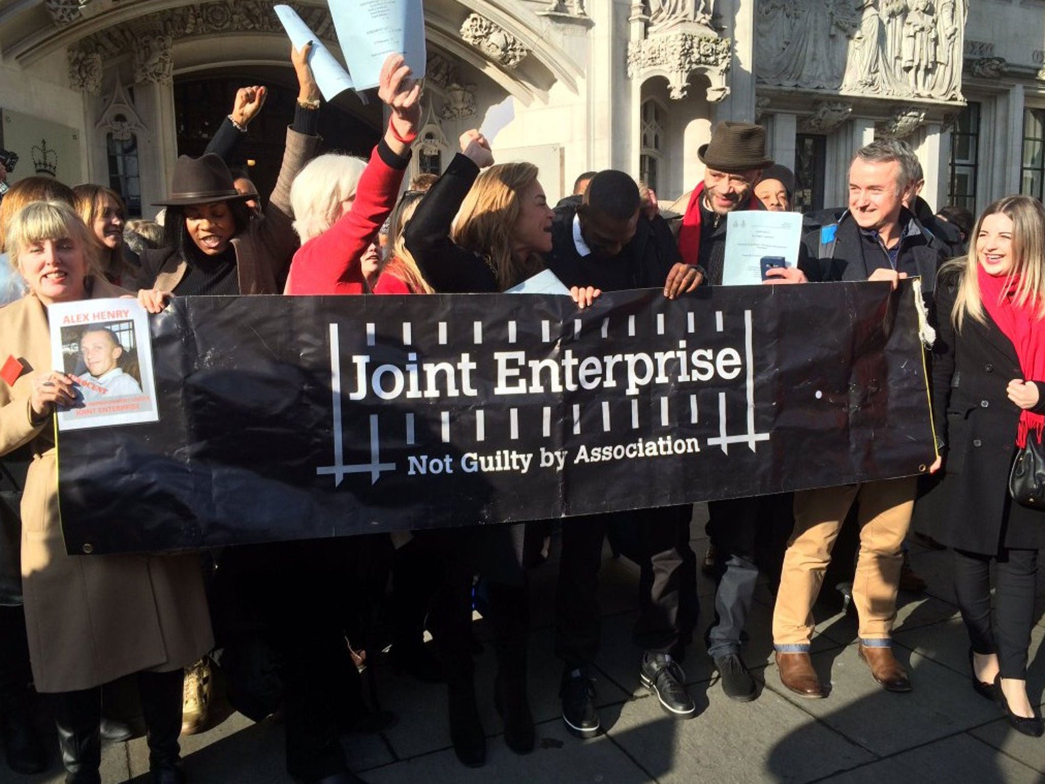 JENGbA celebrating outside the Supreme Court following today's ruling Camilla Horrox