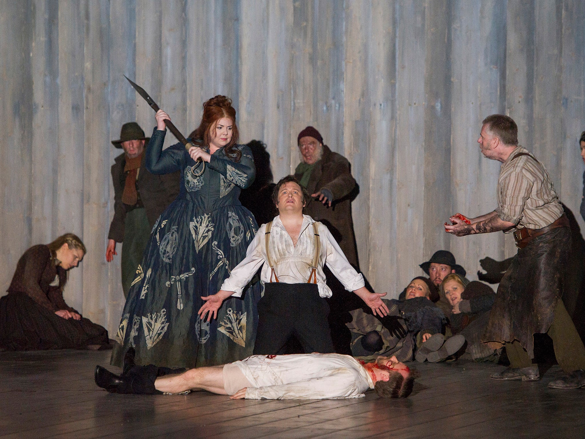 Jennifer Holloway, Marjorie Owens, Peter Auty, Adrian Dwyer and James Creswell in 'Norma'