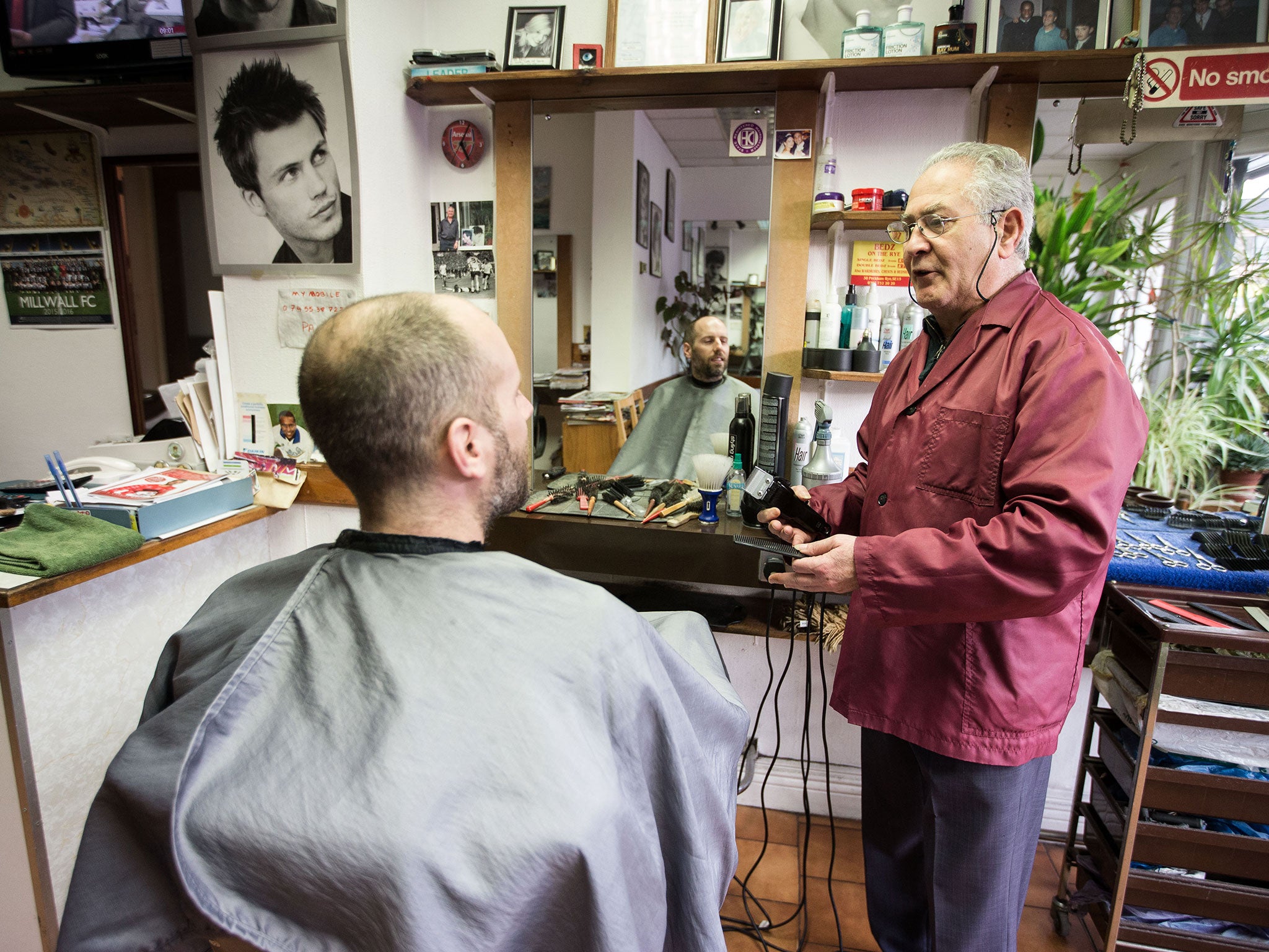 A cut above the mess: a slightly stressed out Simon Usborne in the chair