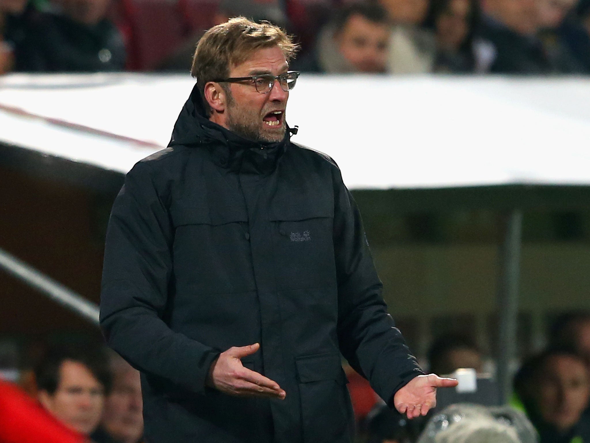 Liverpool manager Jurgen Klopp reacts on the touchline