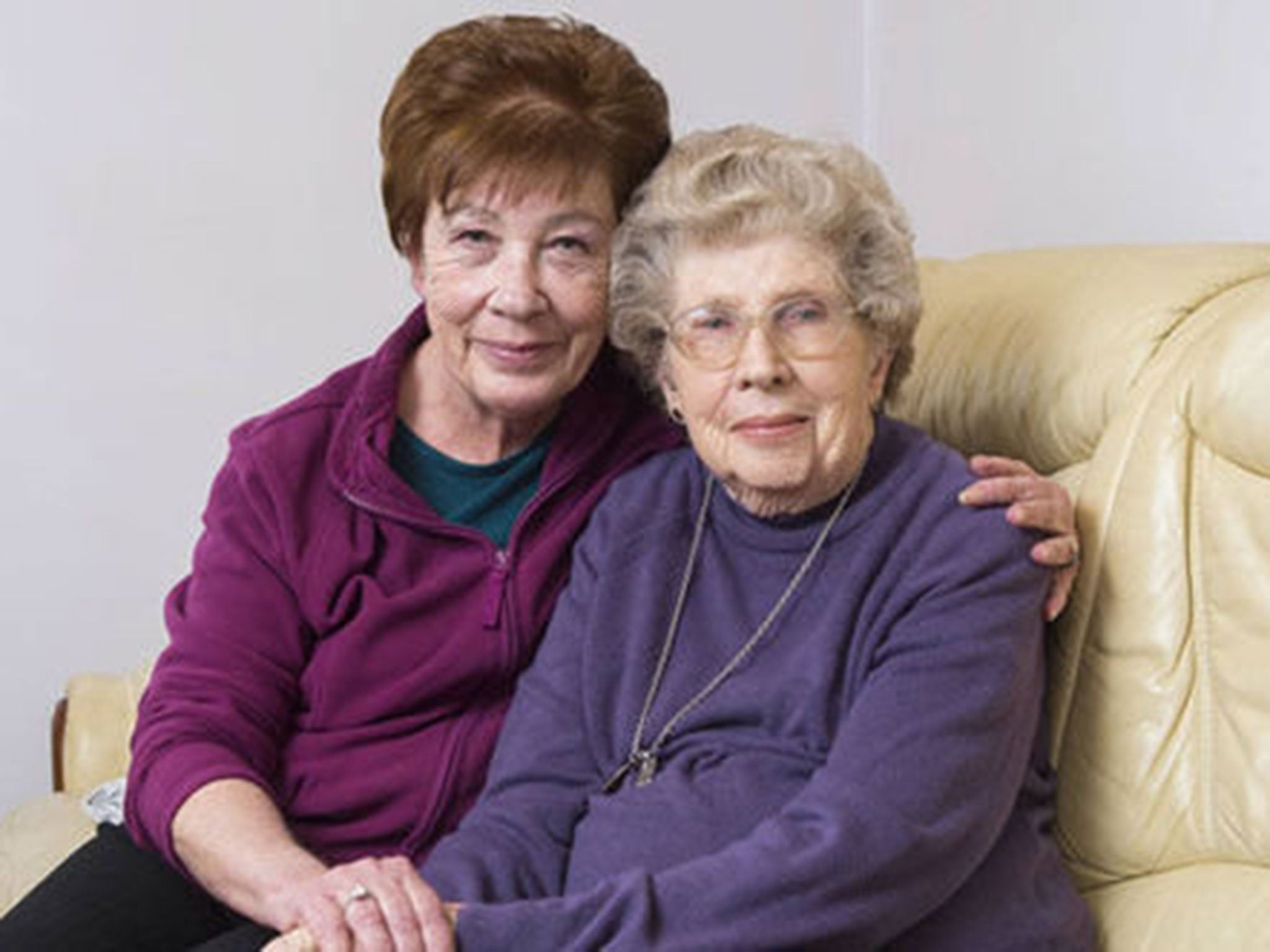 Myrtle Cothill with her daughter Mary Wills