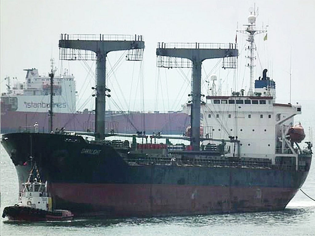 The Dawnlight bulk carrier, pictured in 2011, is blacklisted by the US