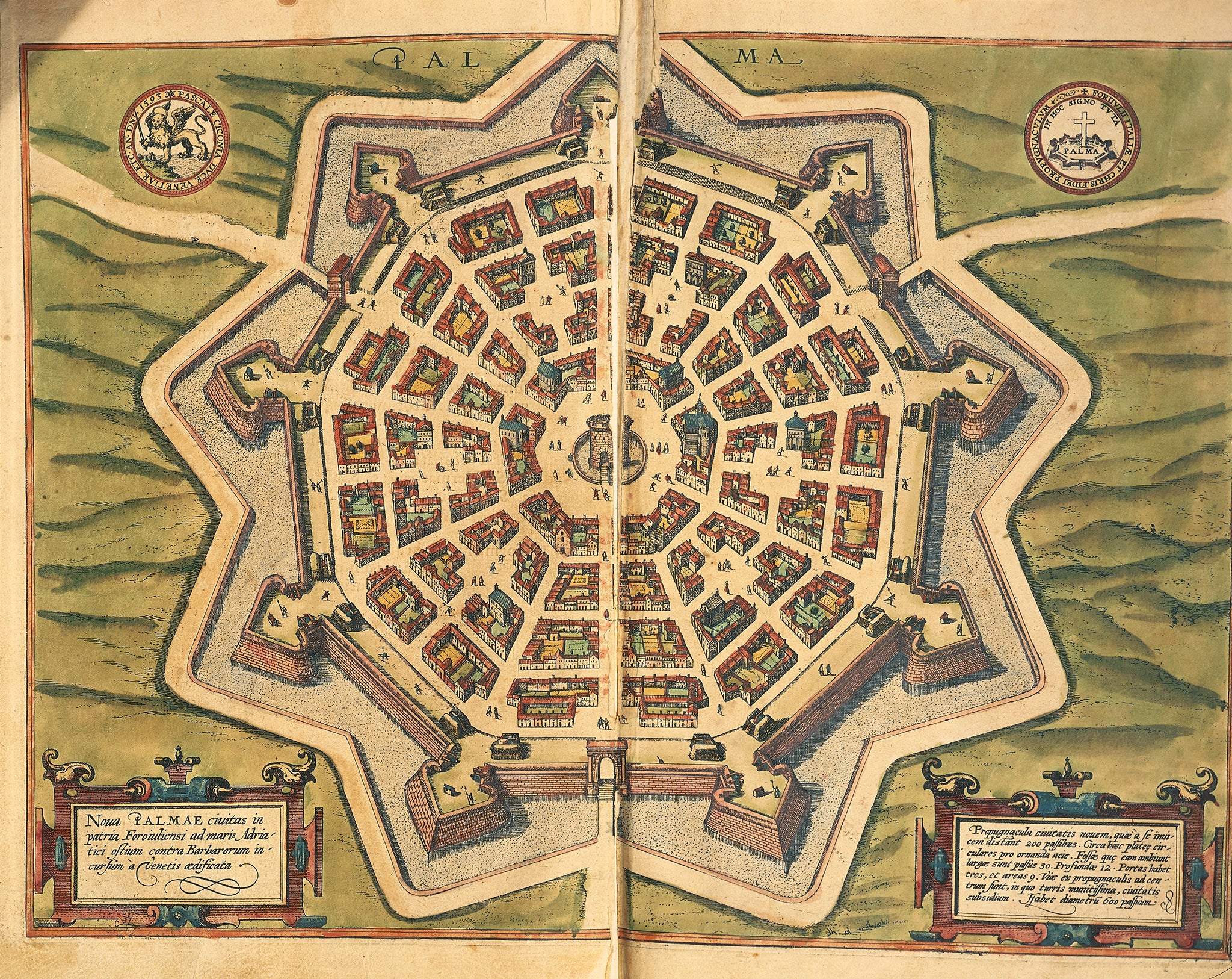 Plans for the Italian city of Palmanova