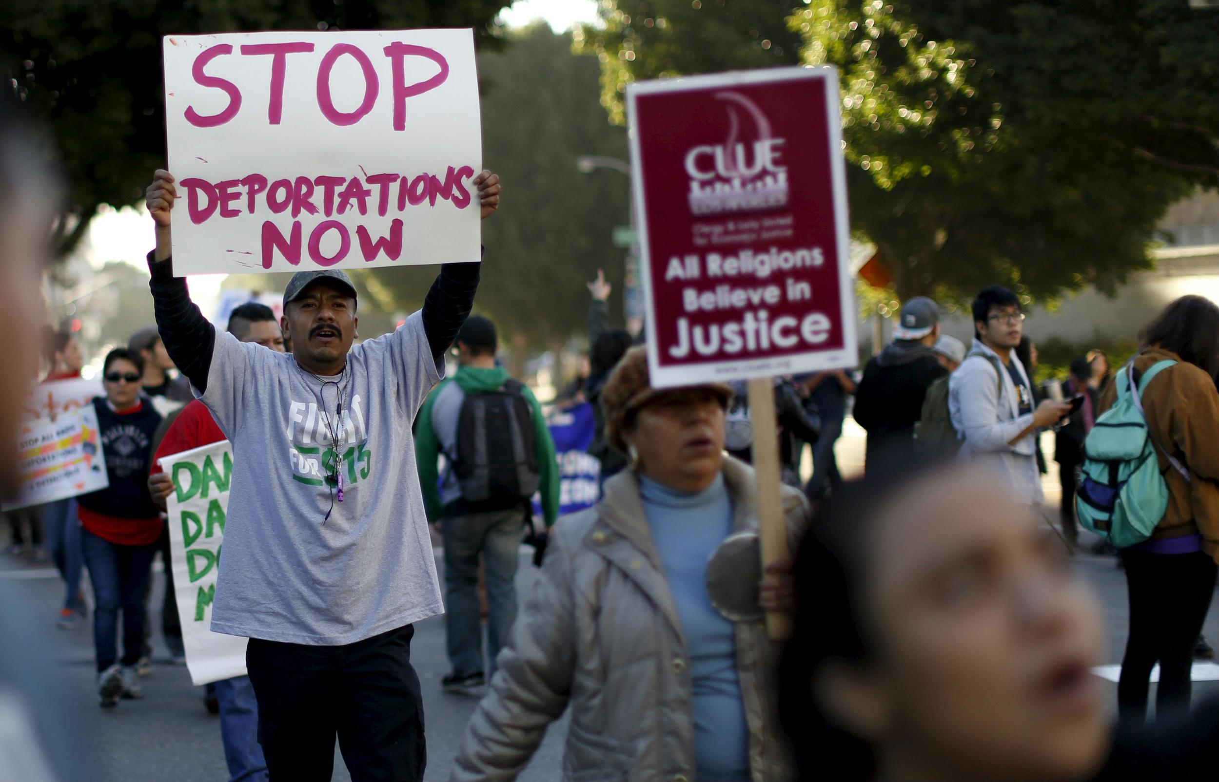 Protesters in California demonstrate over ICE raids