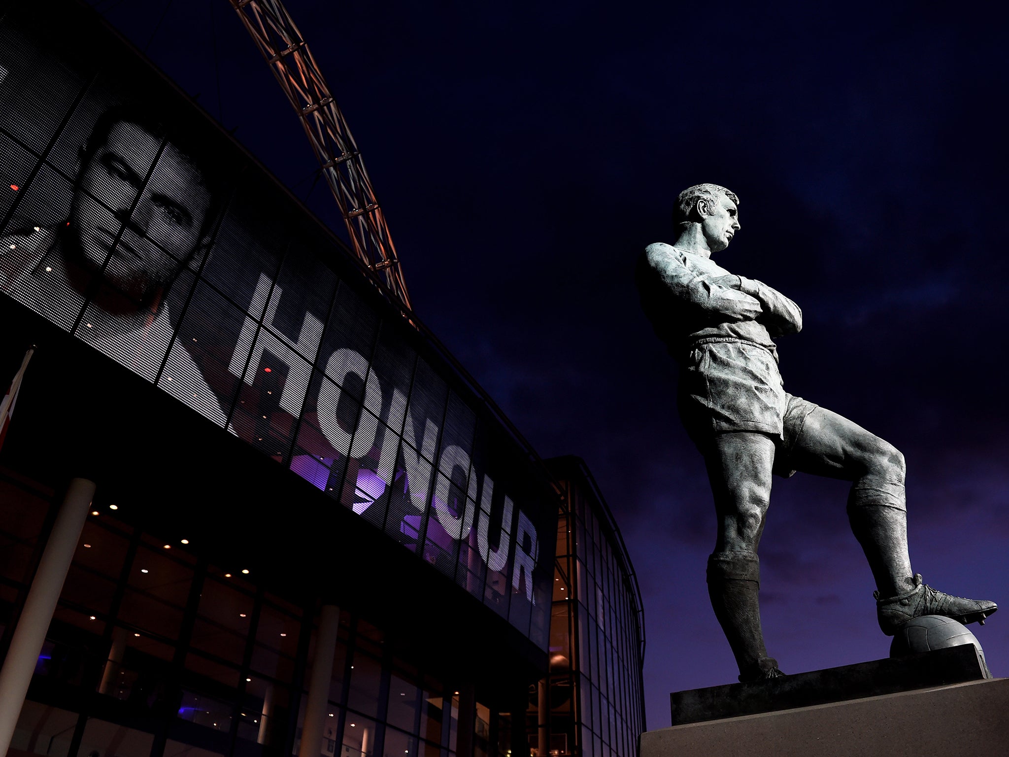 The Bobby Moore statue outside Wembley