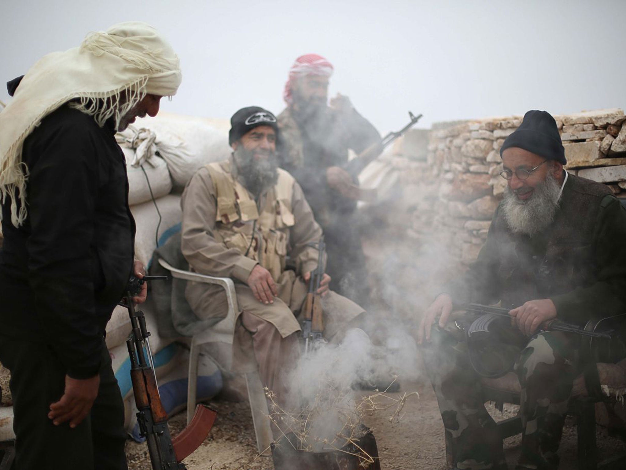 Syrian volunteers aged 50 to 70 in the northern towns of Nubl and Zahra are fighting against forces opposing the Syrian regime