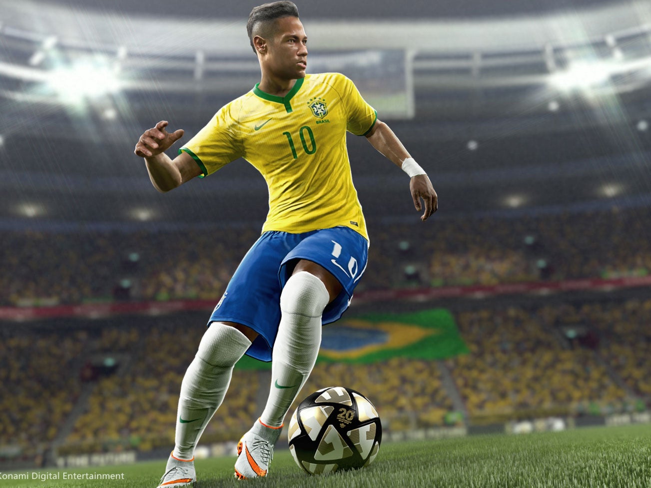 A screenshot from PES 2016