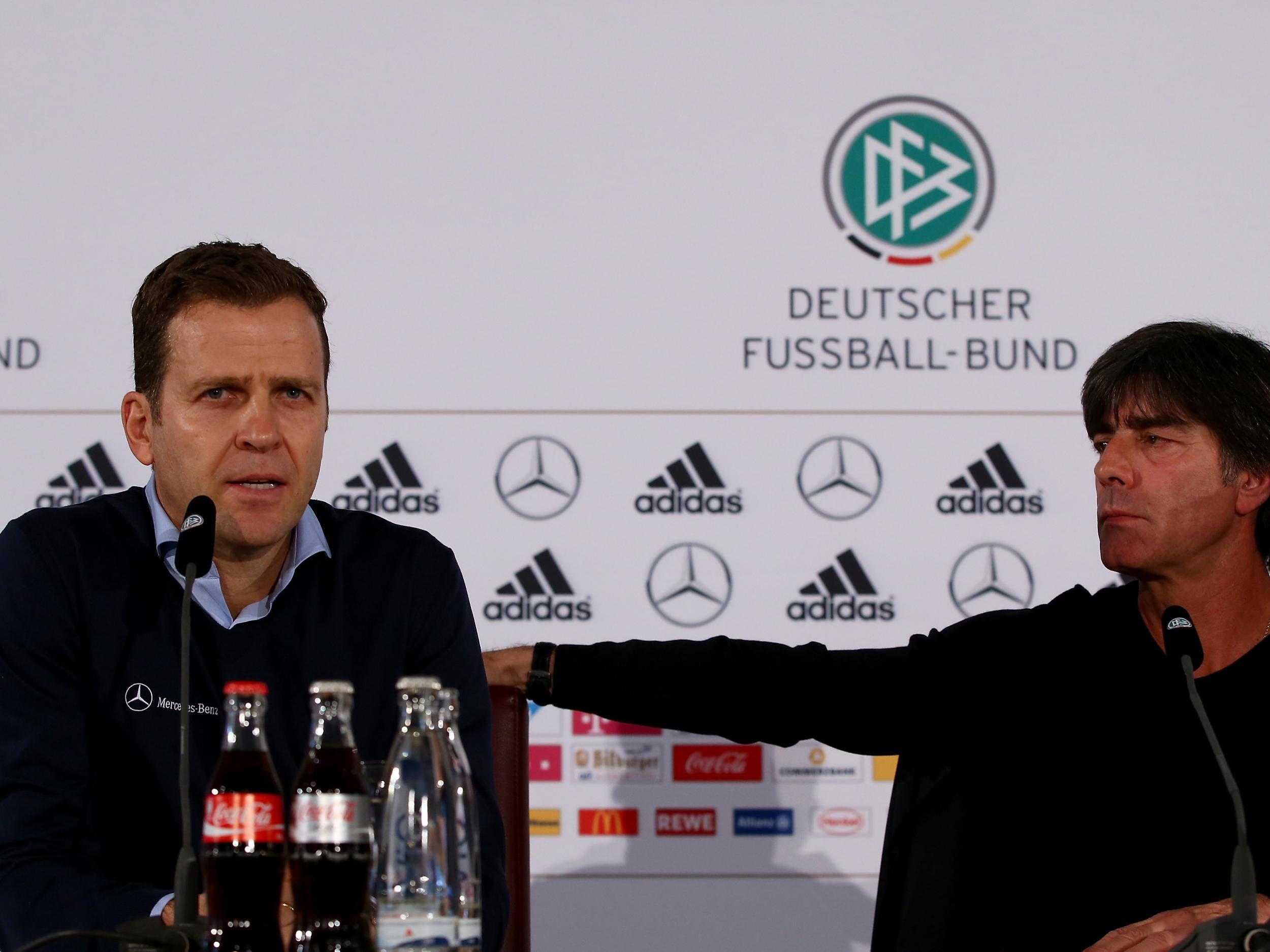 Oliver Bierhoff and Germany manager Joachim Loew