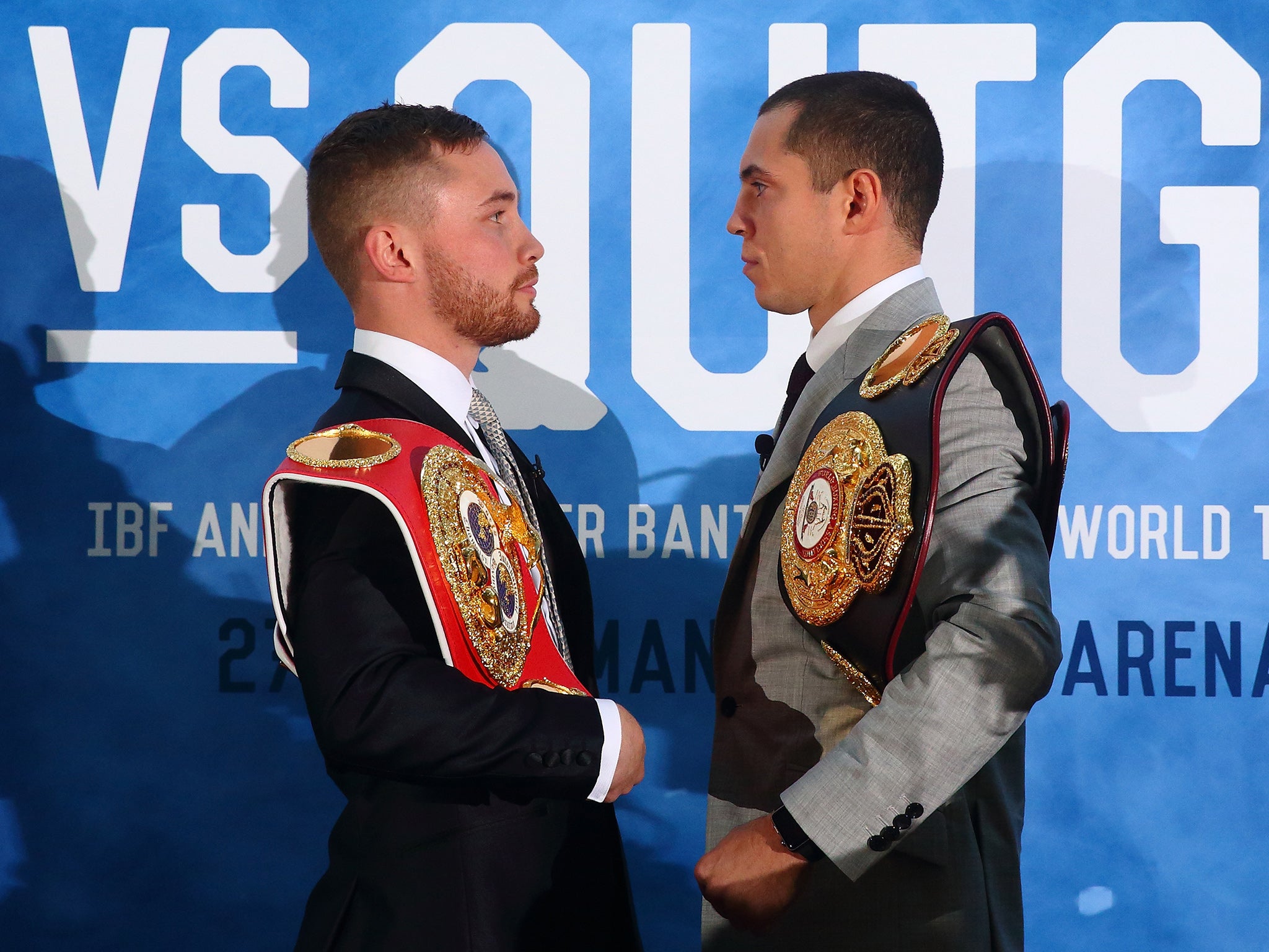 Carl Frampton and Scott Quigg square off