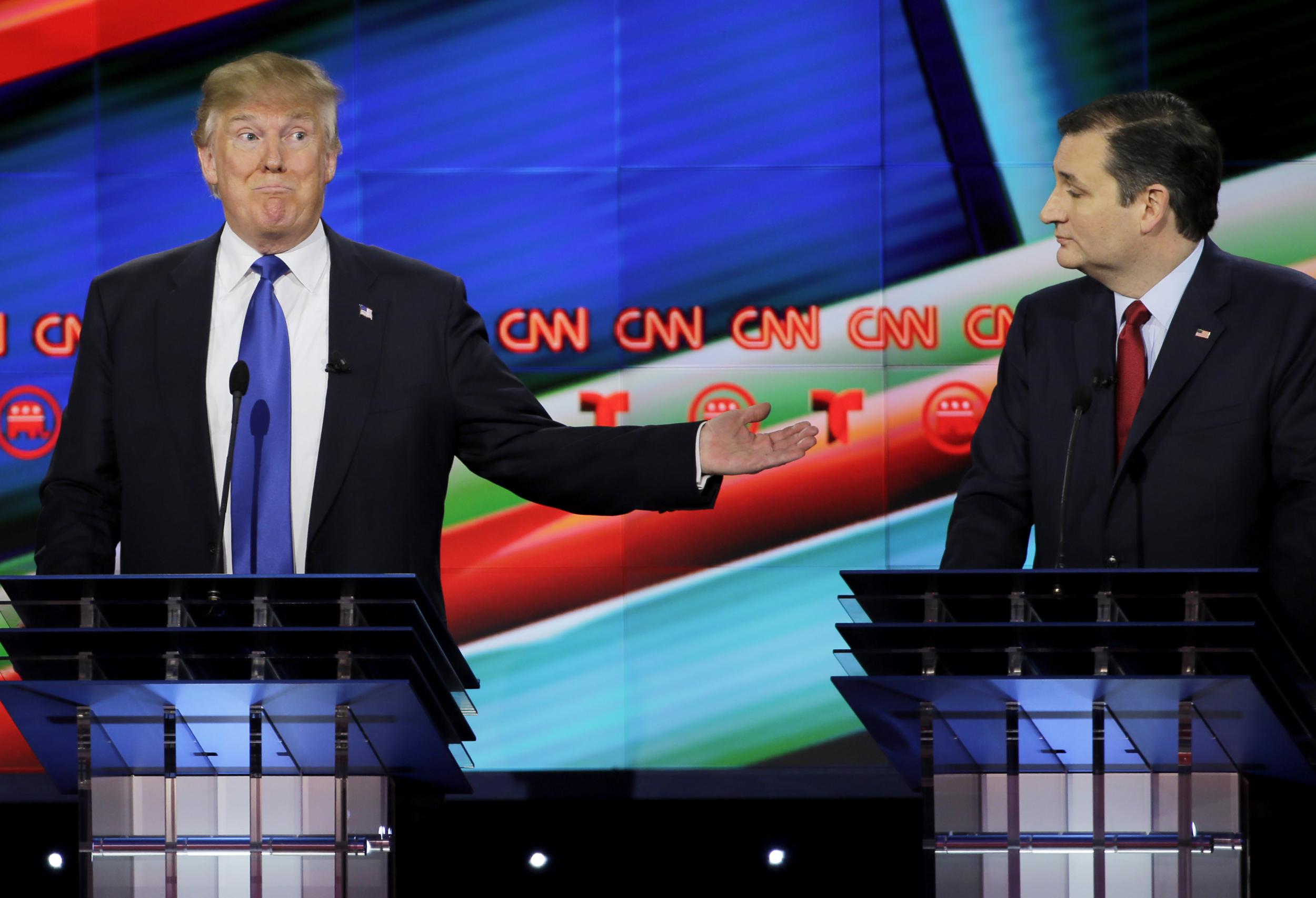 Mr Trump repeatedly accused Ted Cruz of being a liar