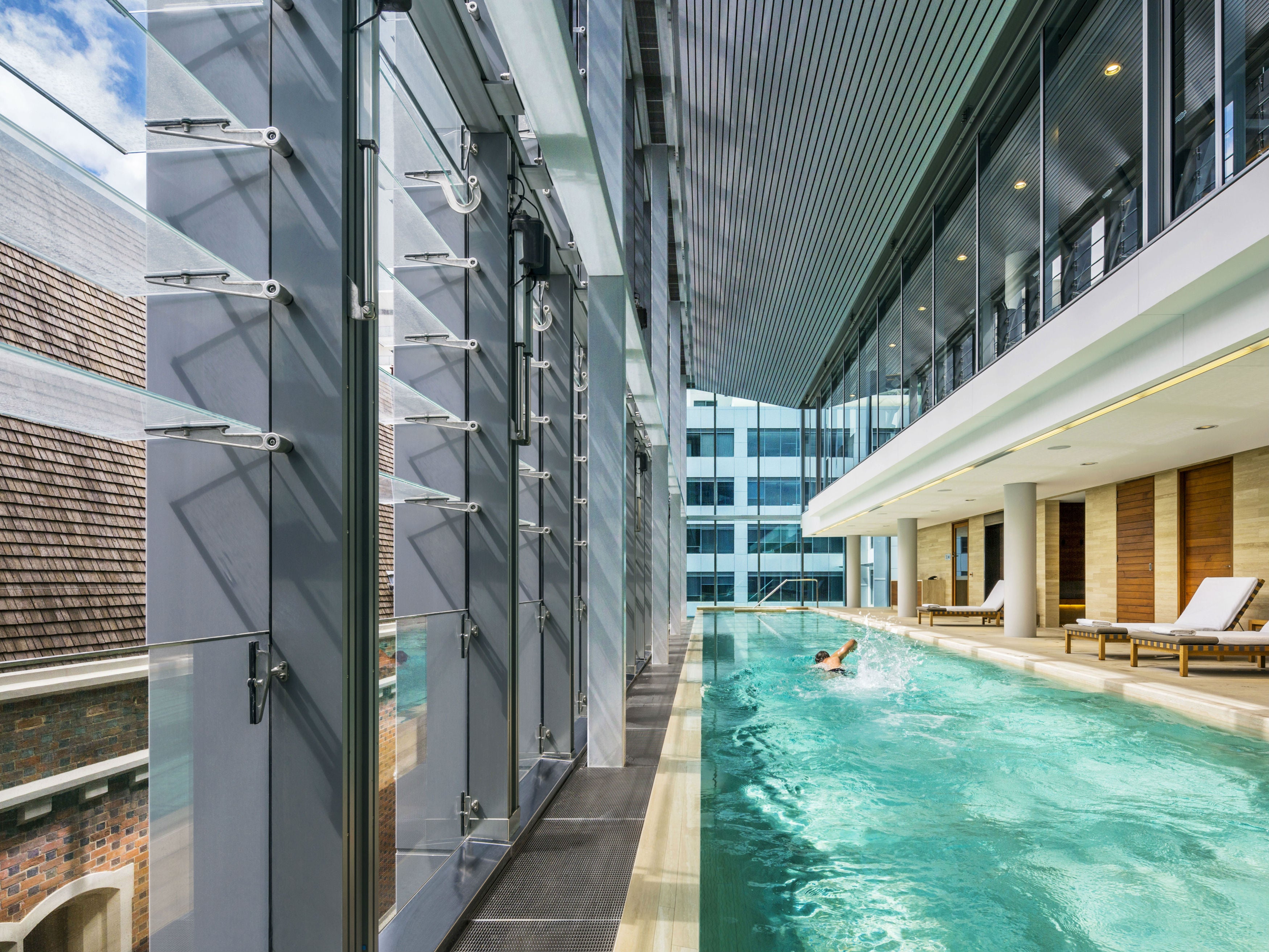 &#13;
The roofside indoor pool&#13;