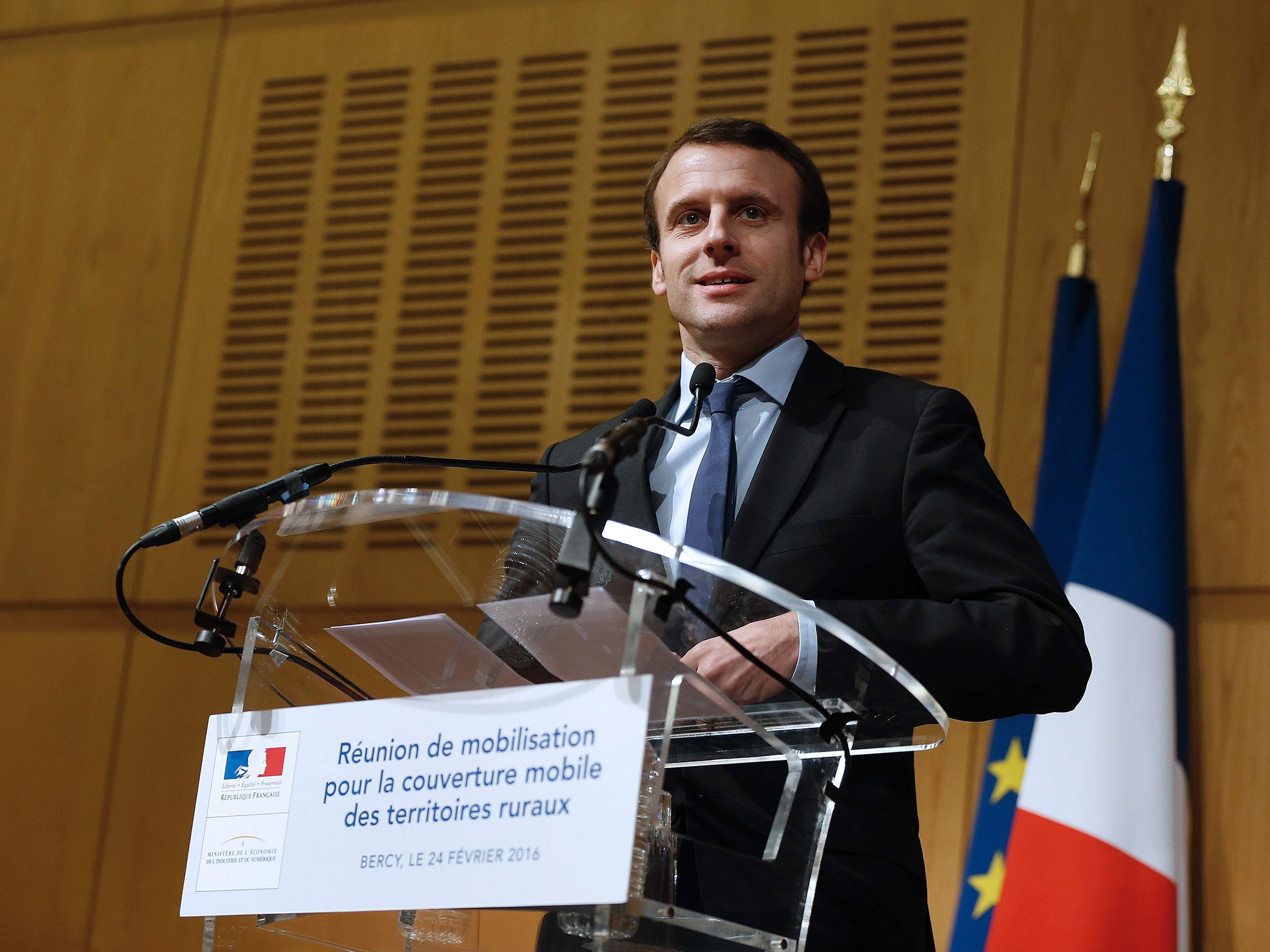 France’s economy minister Emmanuel Macron