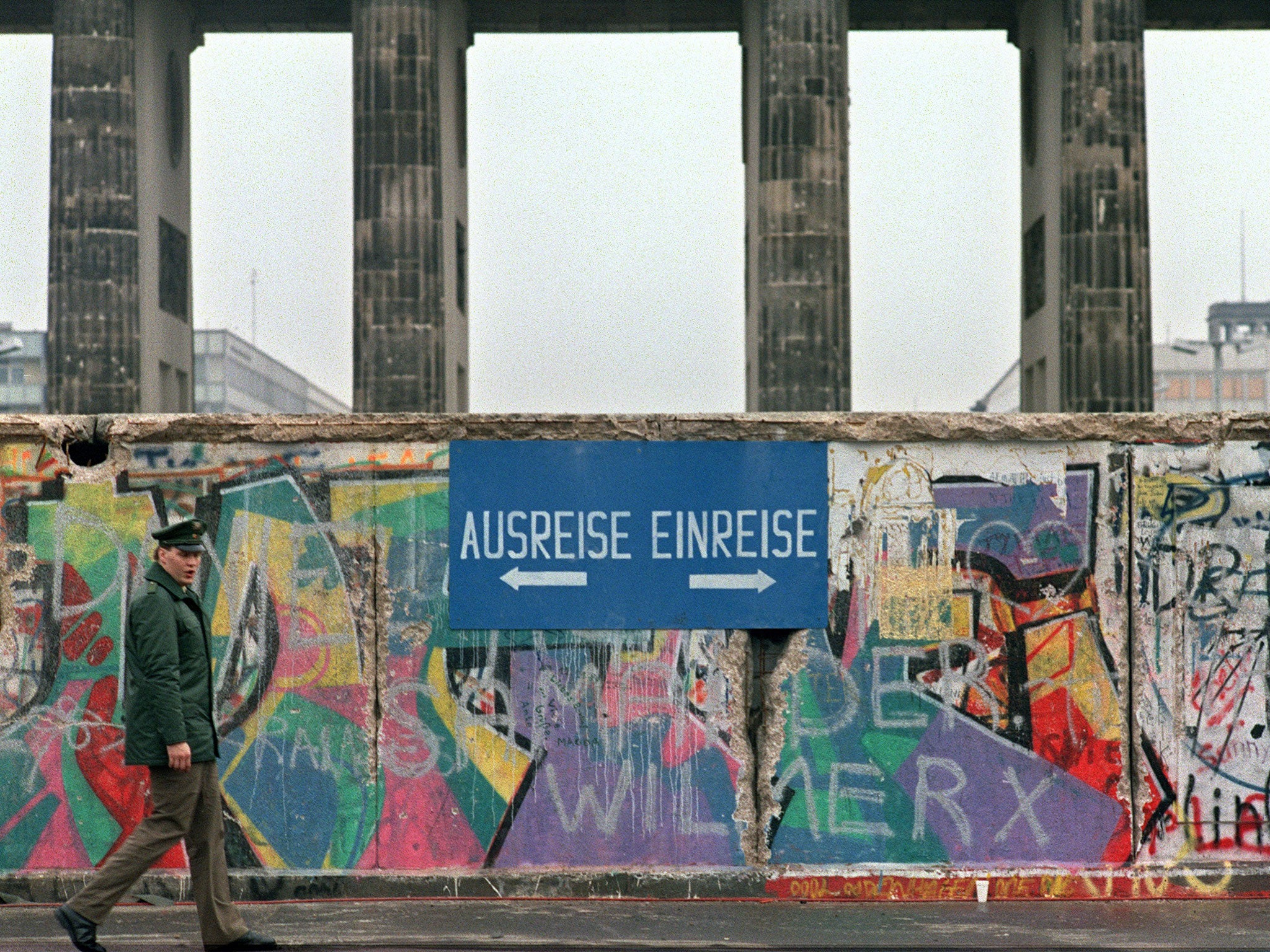 The Berlin wall was still up and very much open for business when Donald visited the city