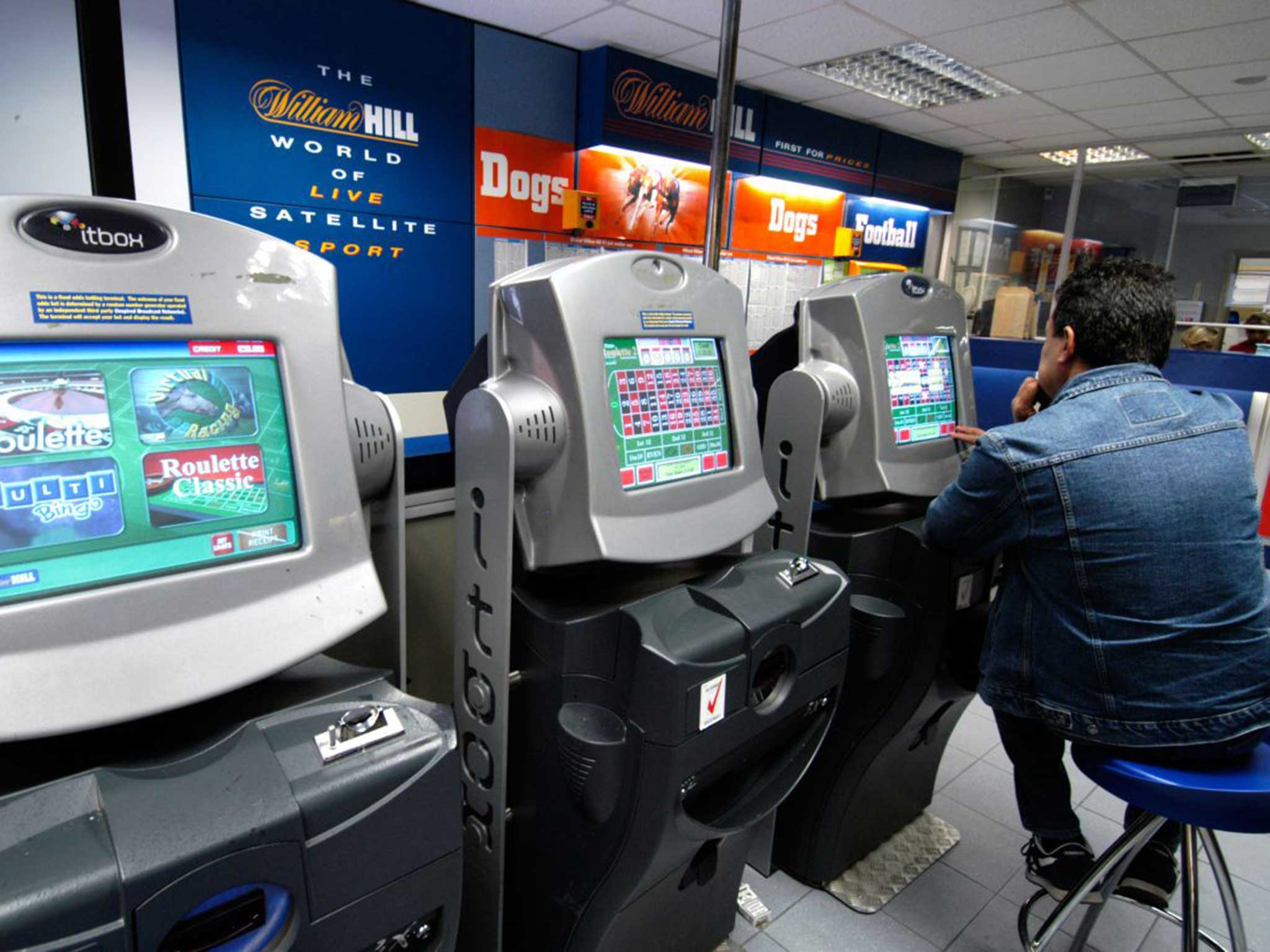 Betting terminals at a branch of William Hill bookmakers