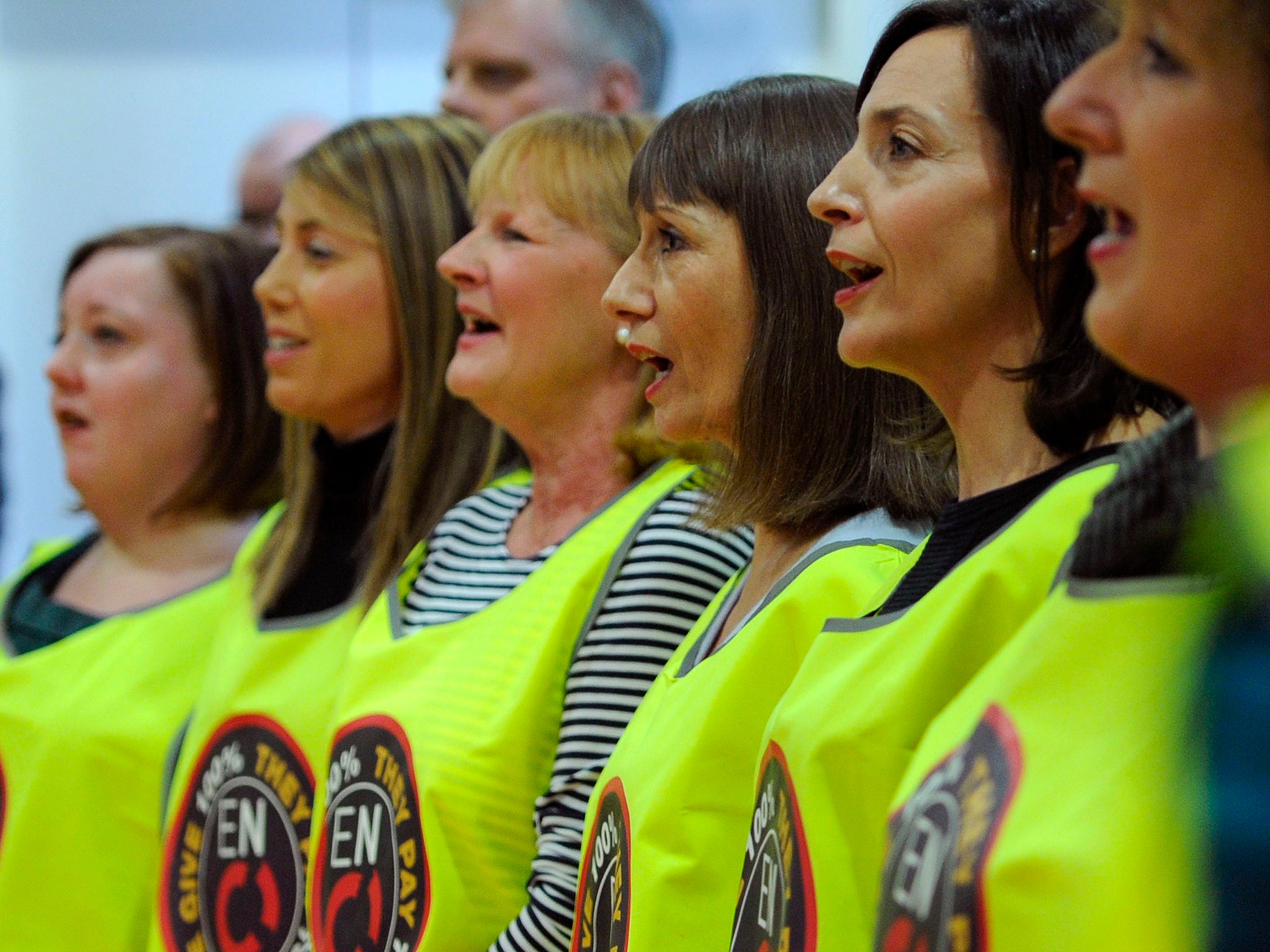 English National Opera choristers involved in a dispute over pay and jobs, as they have voted to go on strike.