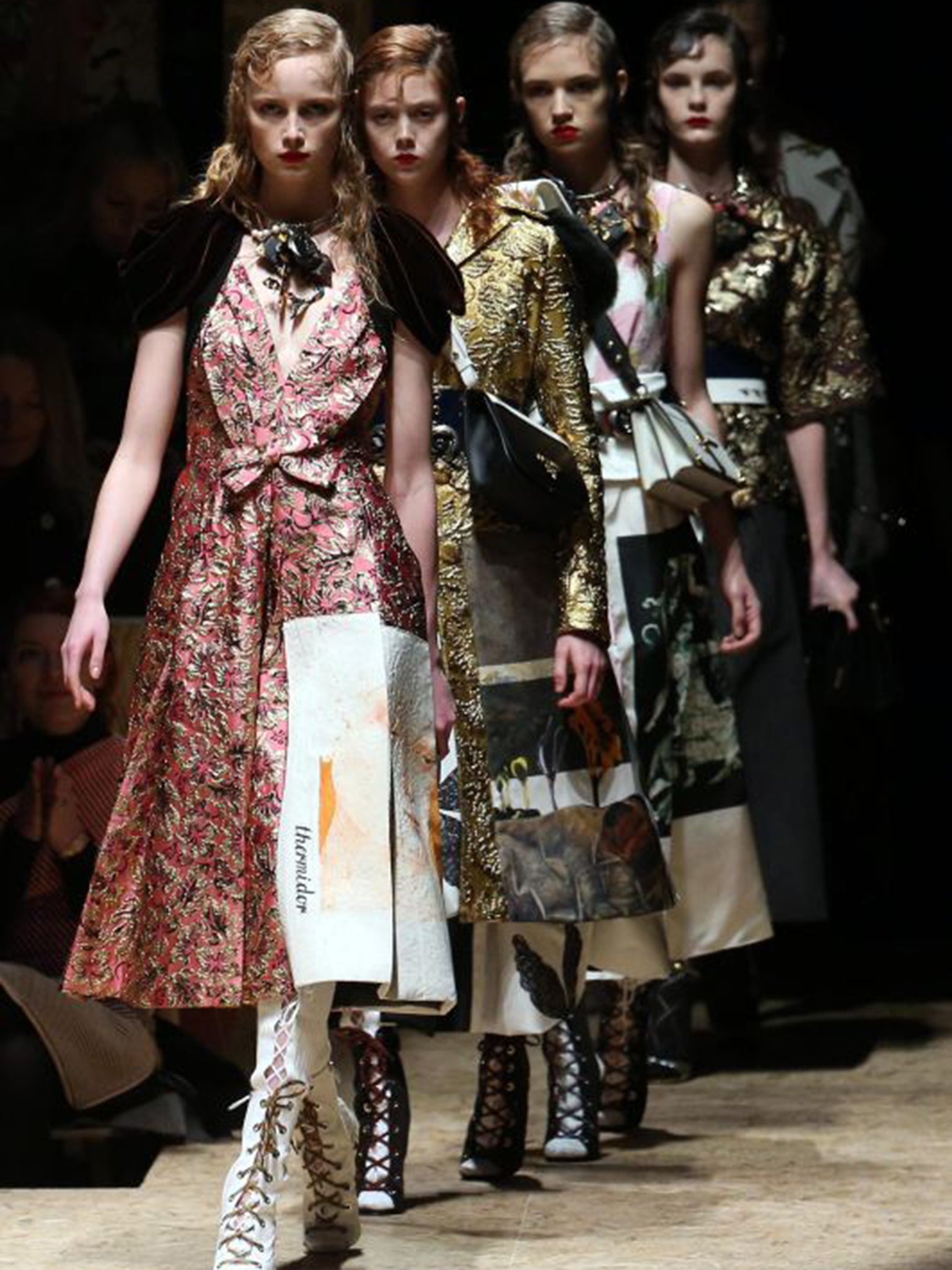 &#13;
A quartet of Prada dresses &#13;