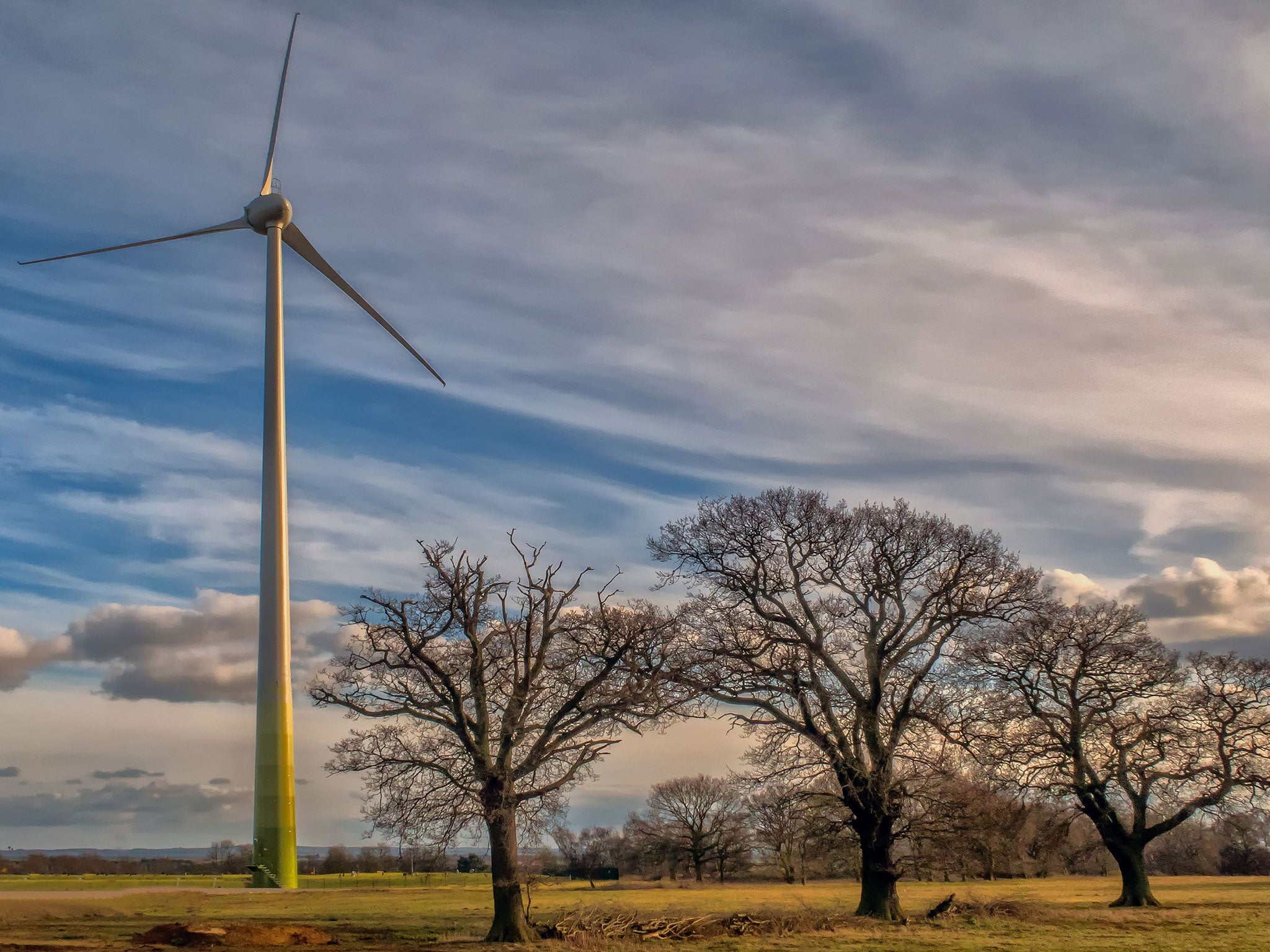 An artist’s impression of the RSPB’s wind turbine