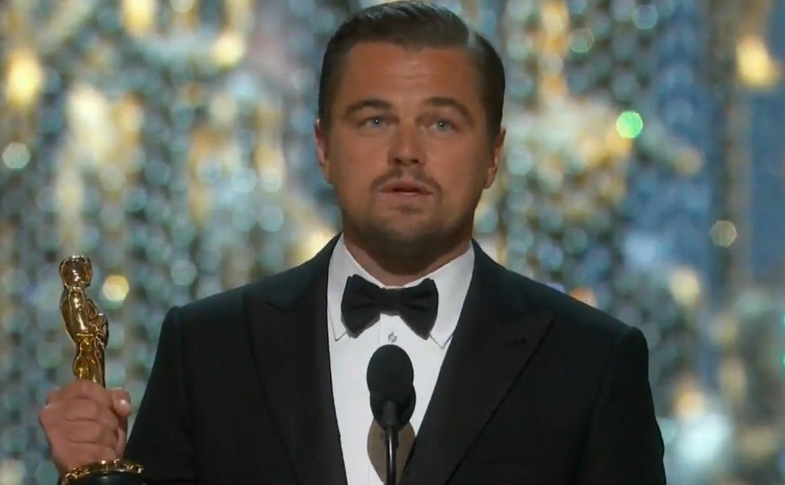 Leonardo DiCaprio wins his first Oscar for 'The Revenant'