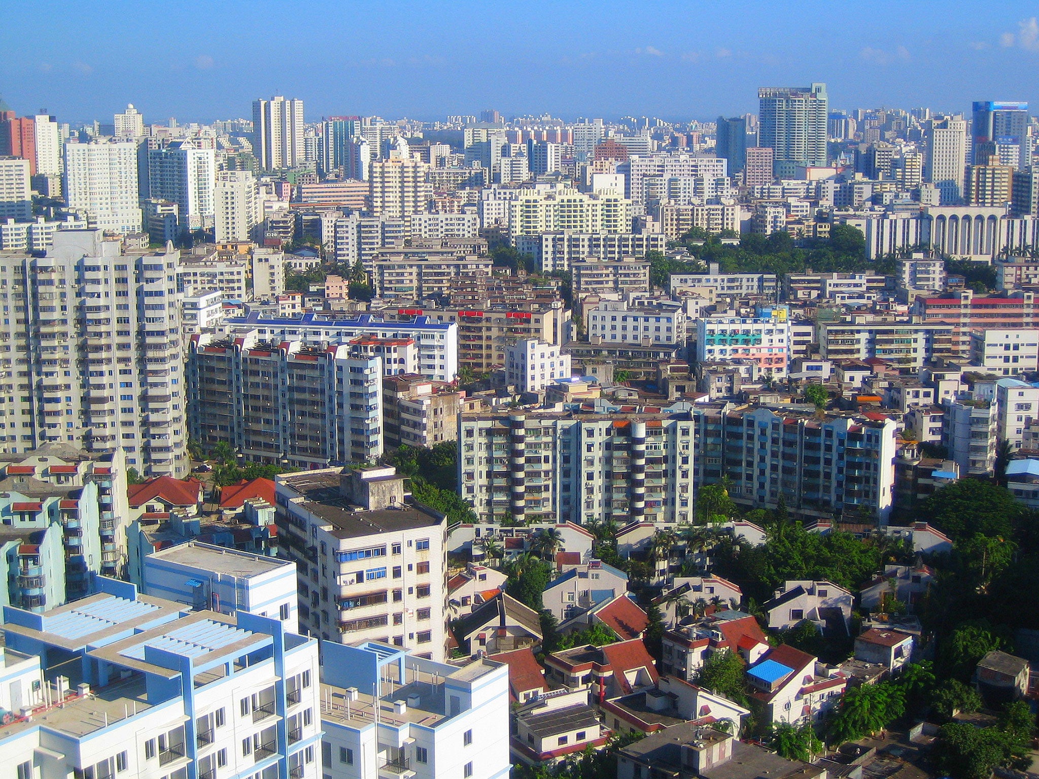 The attack happened outside the gates of a school in the city of Haikou, on the southern island province of Hainan