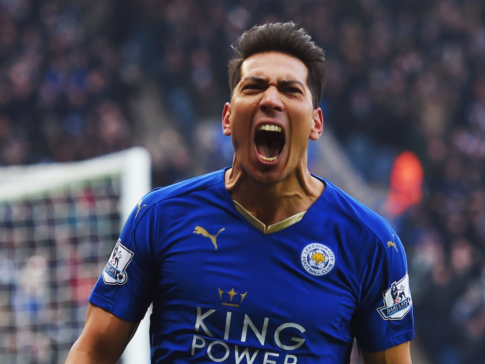 Leicester City striker Leonardo Ulloa