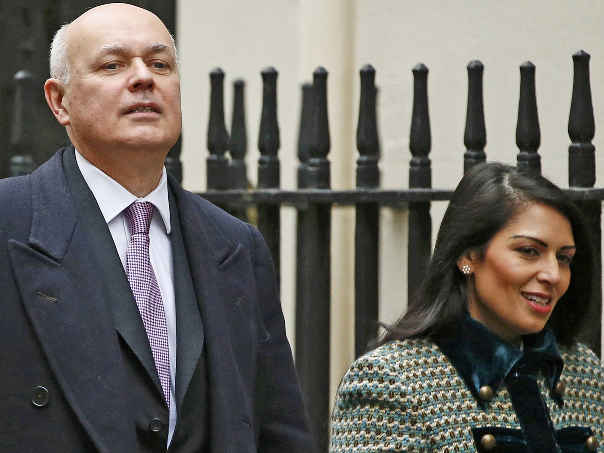 Iain Duncan Smith and Priti Patel have both defended the cuts