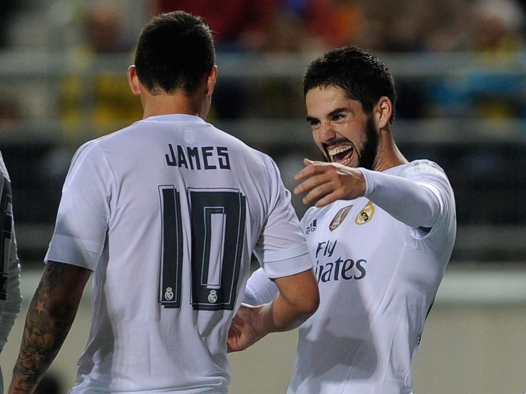 James Rodriguez (left) and Isco (right) could be sold in the summer