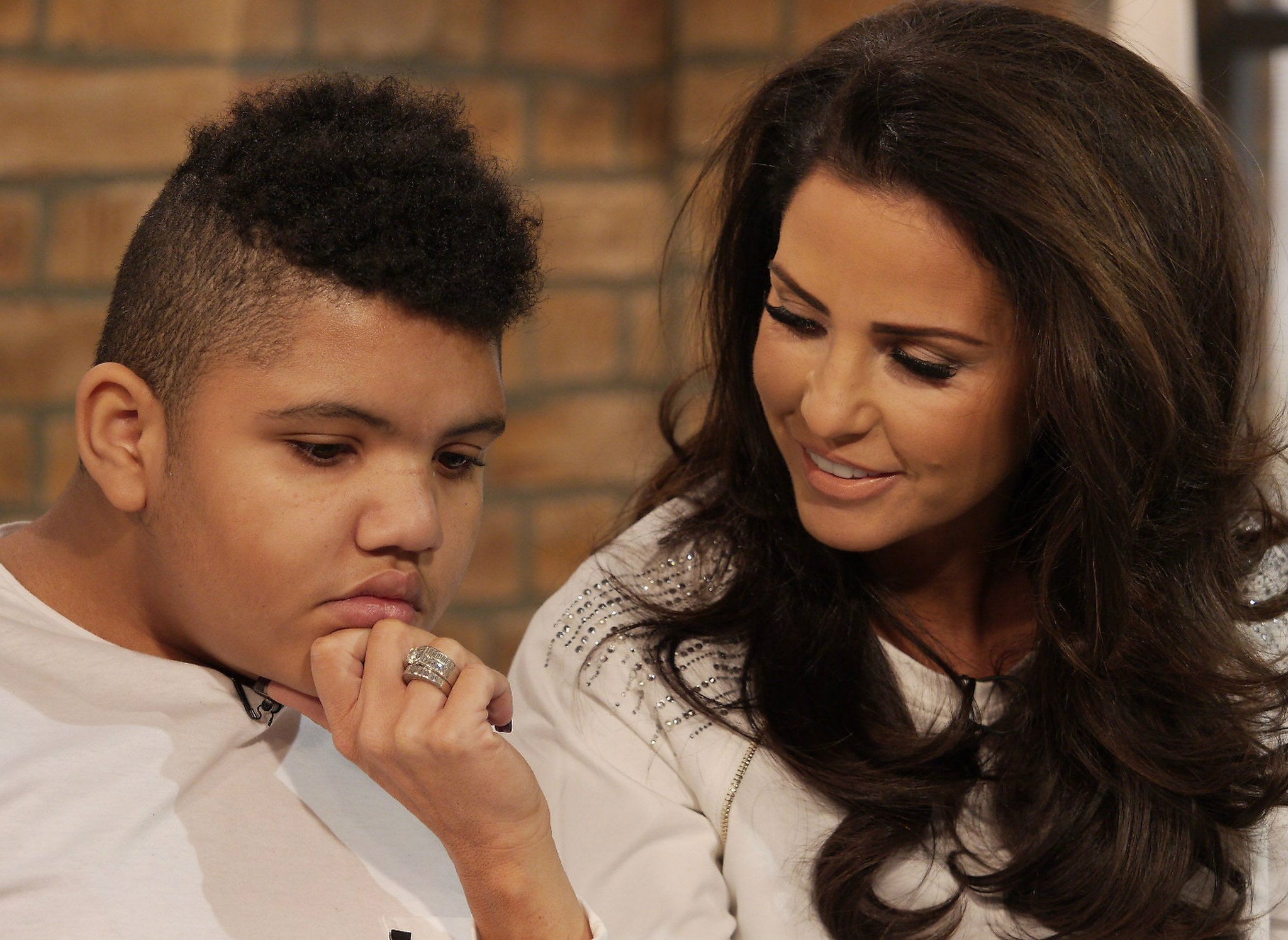 Katie Price and her son Harvey on ITV's This Morning, March 2015