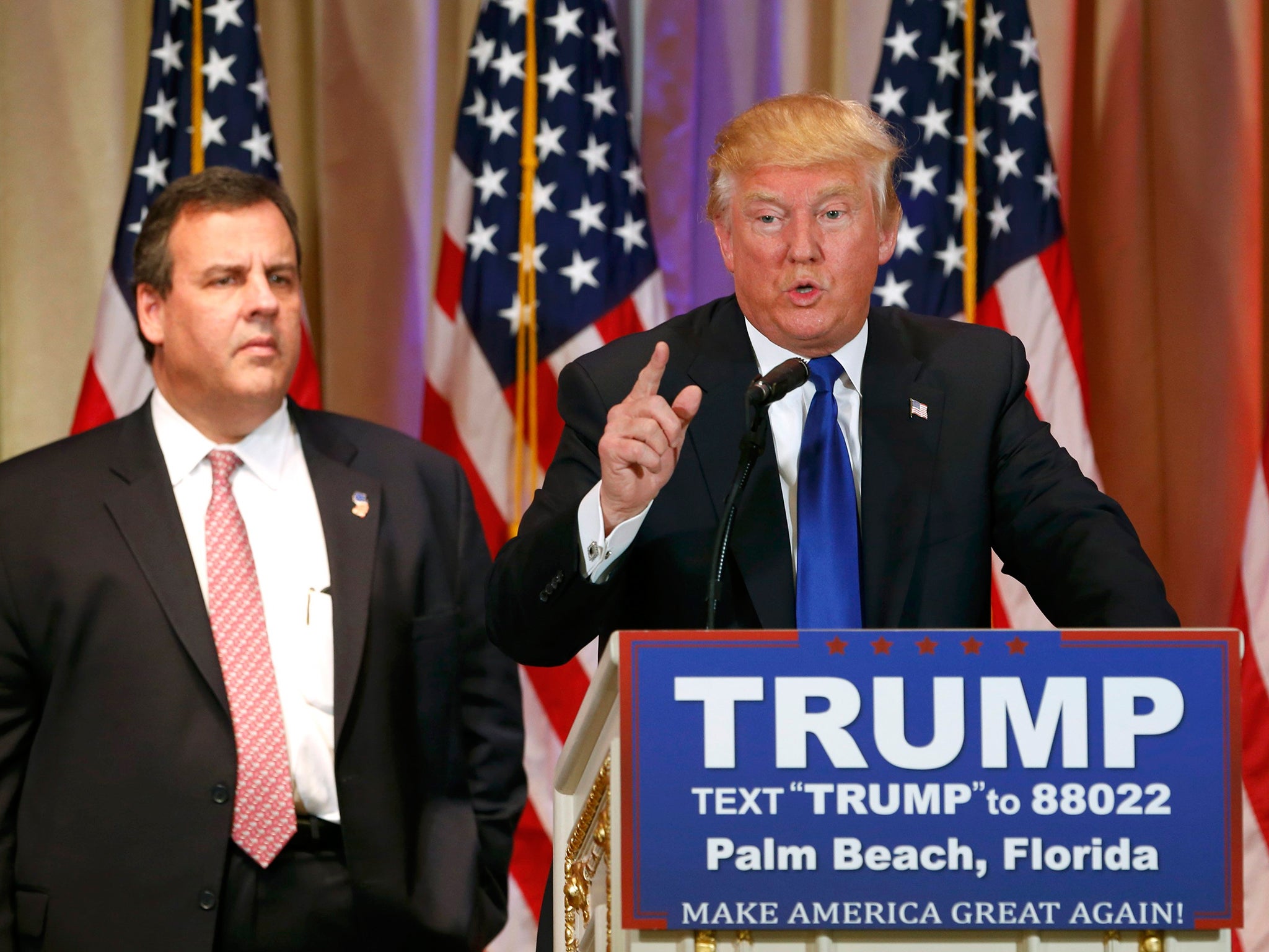 Christie dropped out of the presidential race and endorsed Trump early last month