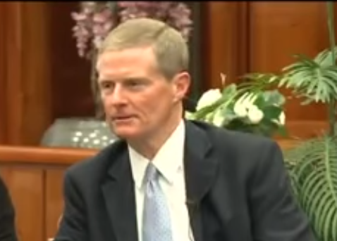 David A. Bednar, of the Church of Jesus Christ of Latter-day Saints (LDS), gives his views on homosexuality in the Mormon Church in a visit to Chile