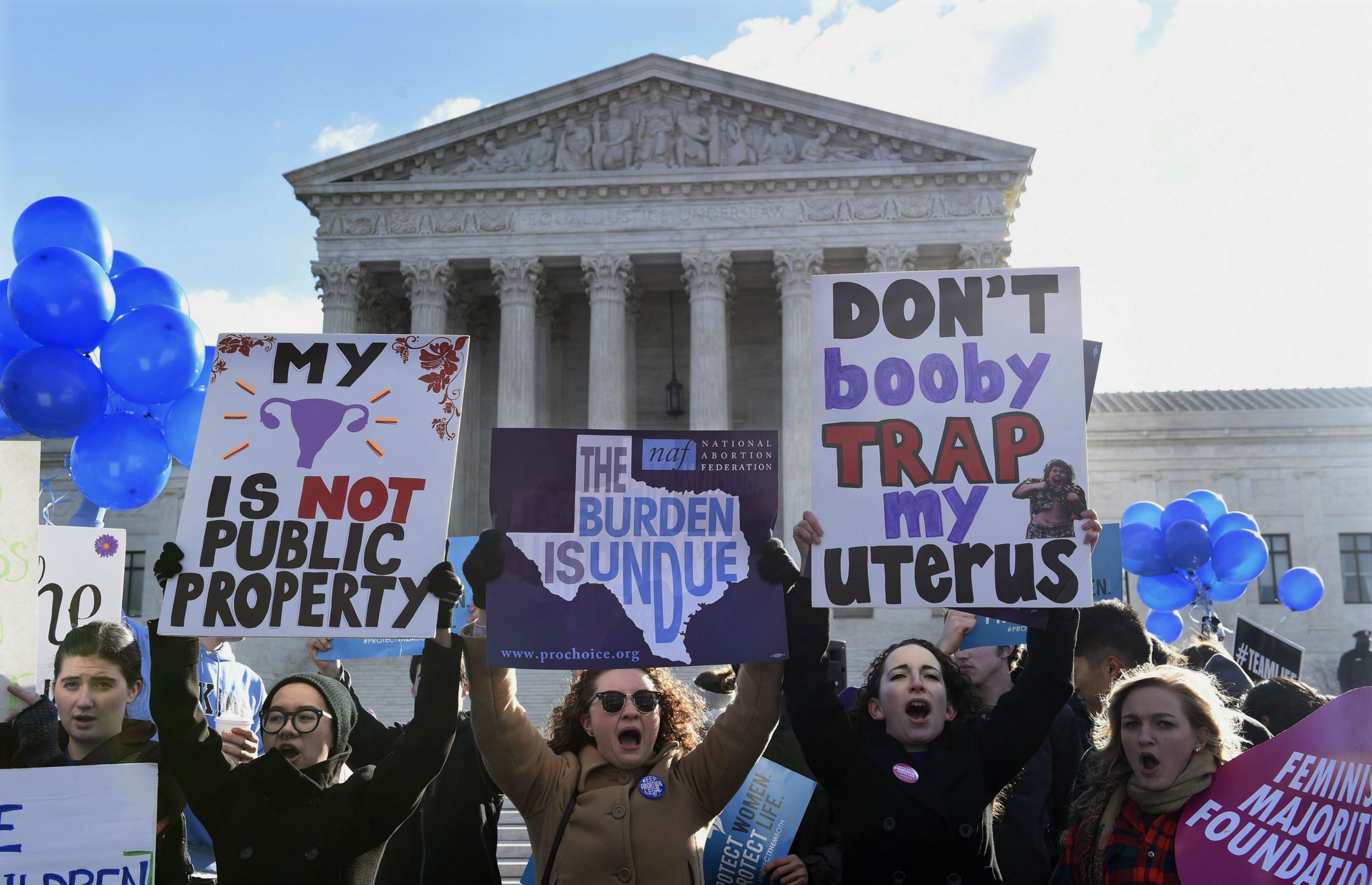 A pro-choice protest in Texas