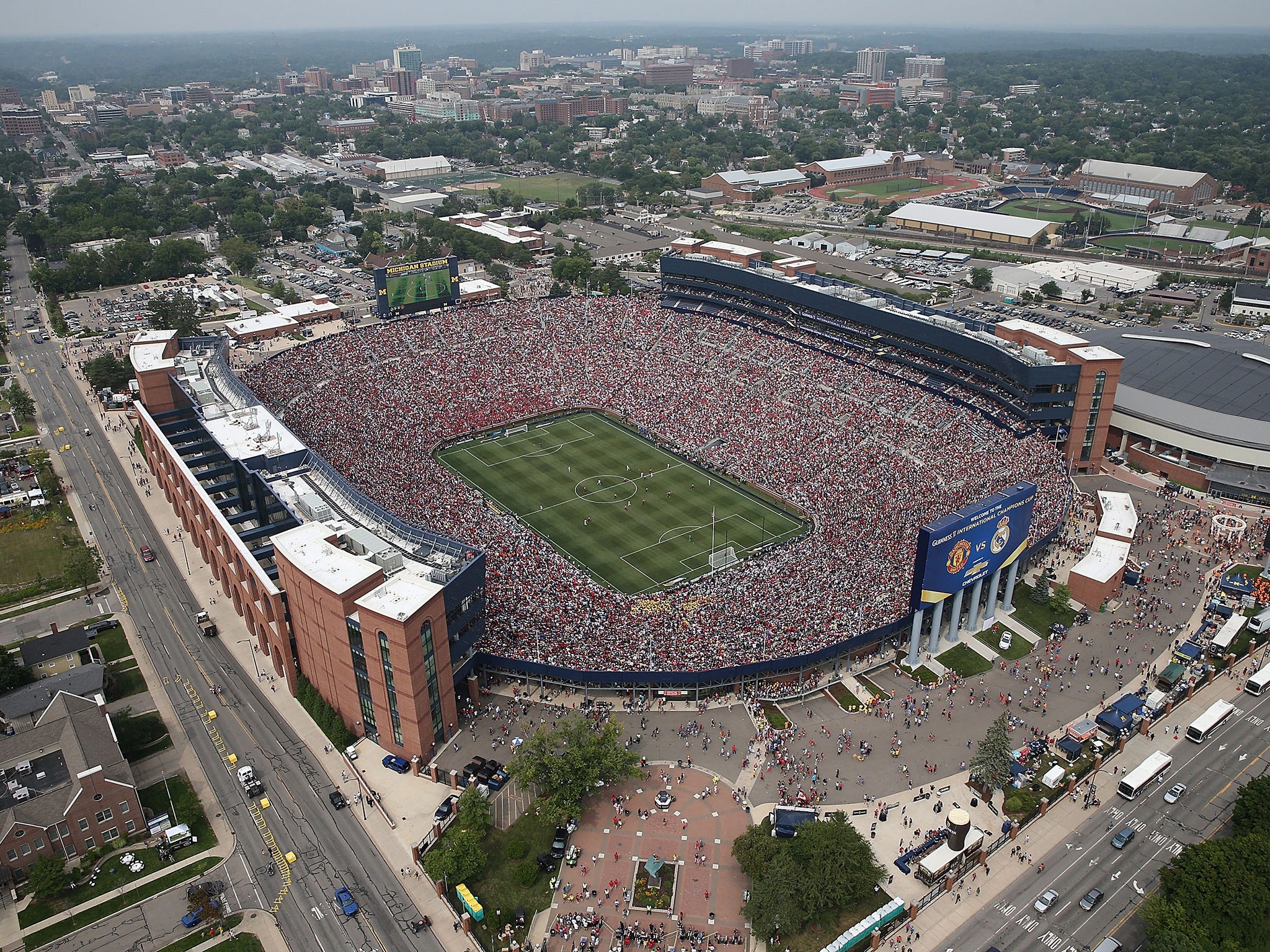 109,381 fans saw Manchester United face Real Madrid in Michigan in 2014