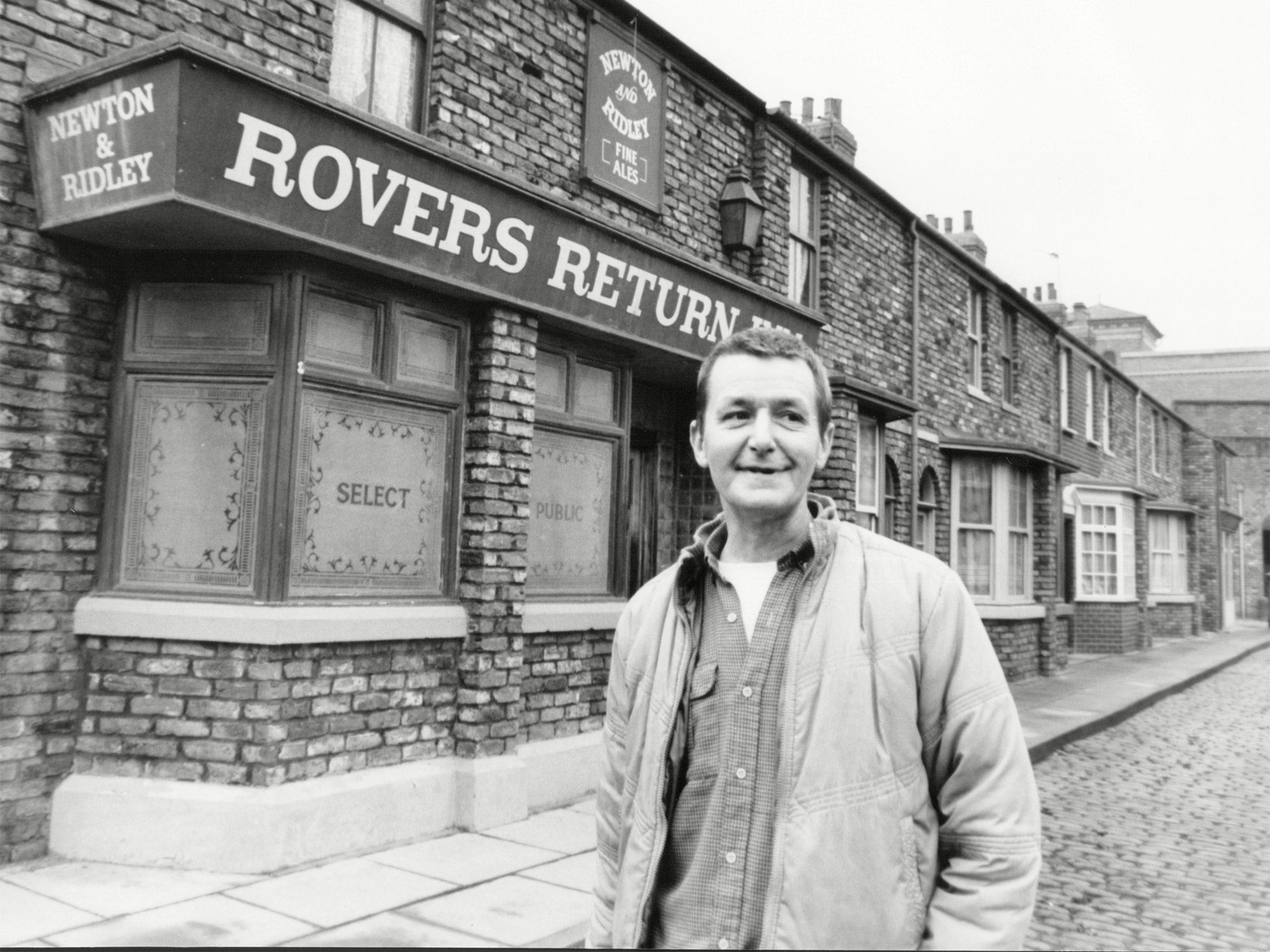 Warren on set in 1985: his soap’s name was originally intended to be ‘Florizel Street’