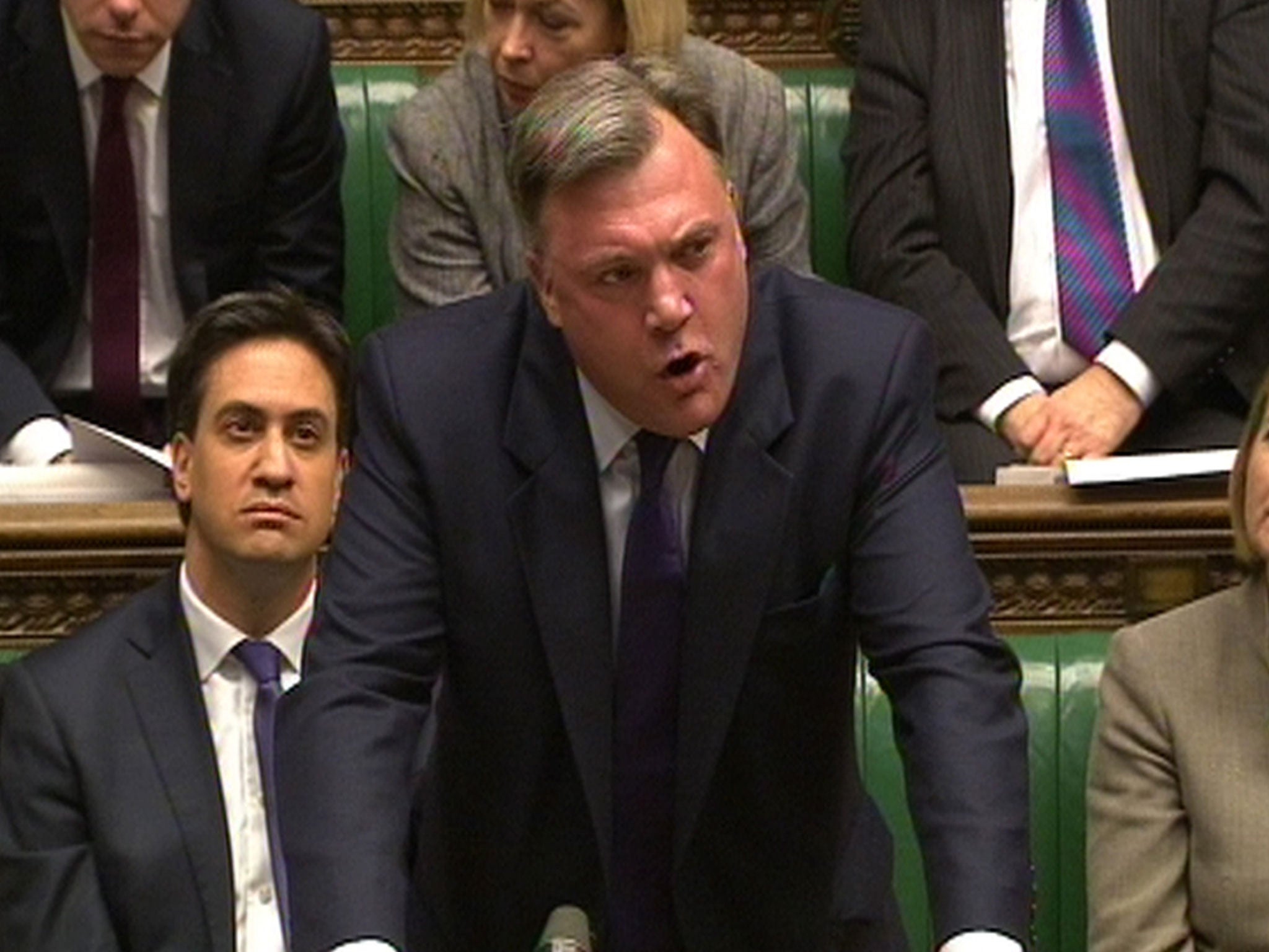 Ed Balls' red-faced response to George Osborne's 2013 Autumn Statement