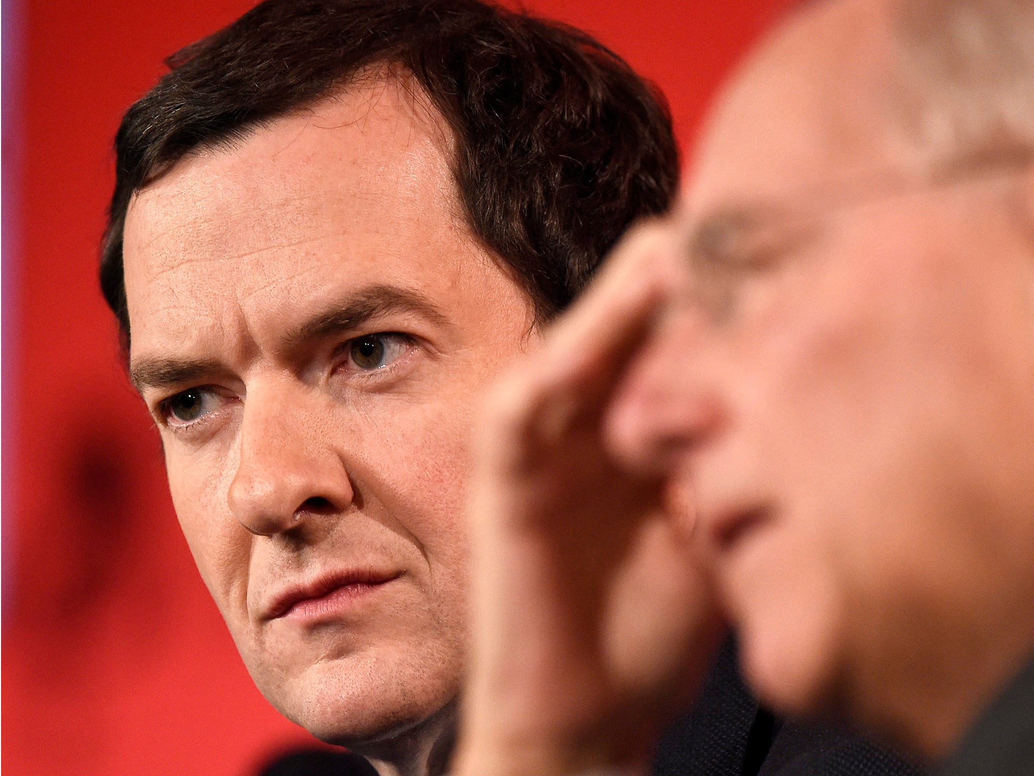 George Osborne answering questions at the British Cambers of Commerce annual conference in London