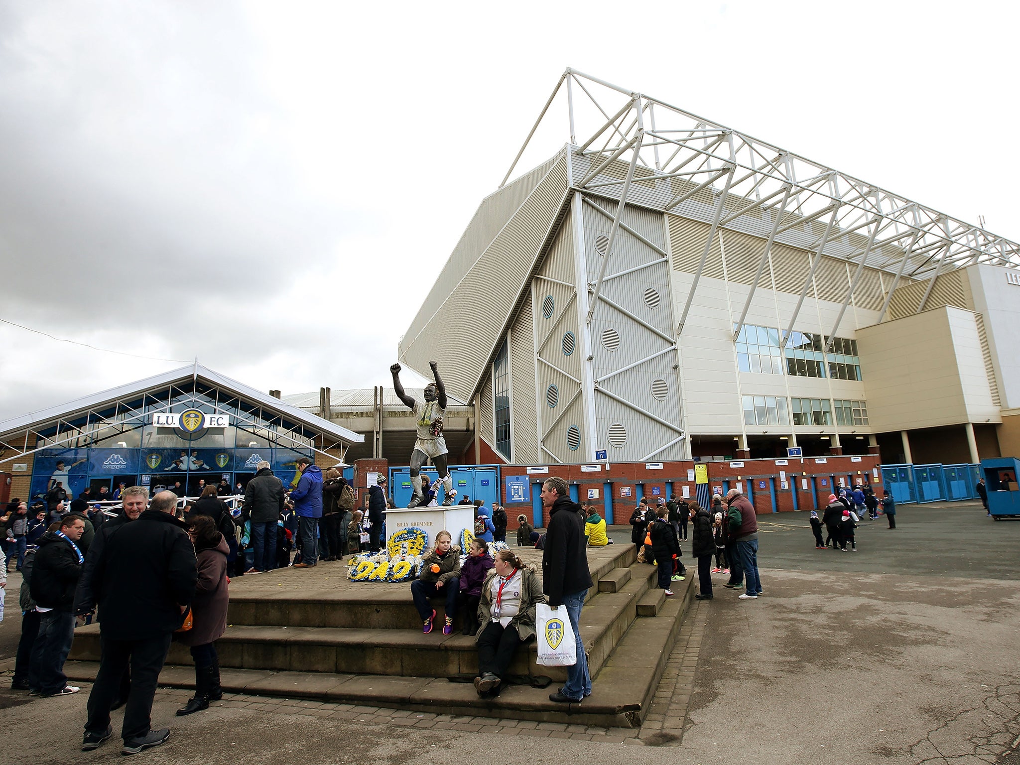 The scene outside Elland Road prior to Leeds United vs Bolton Wanderers