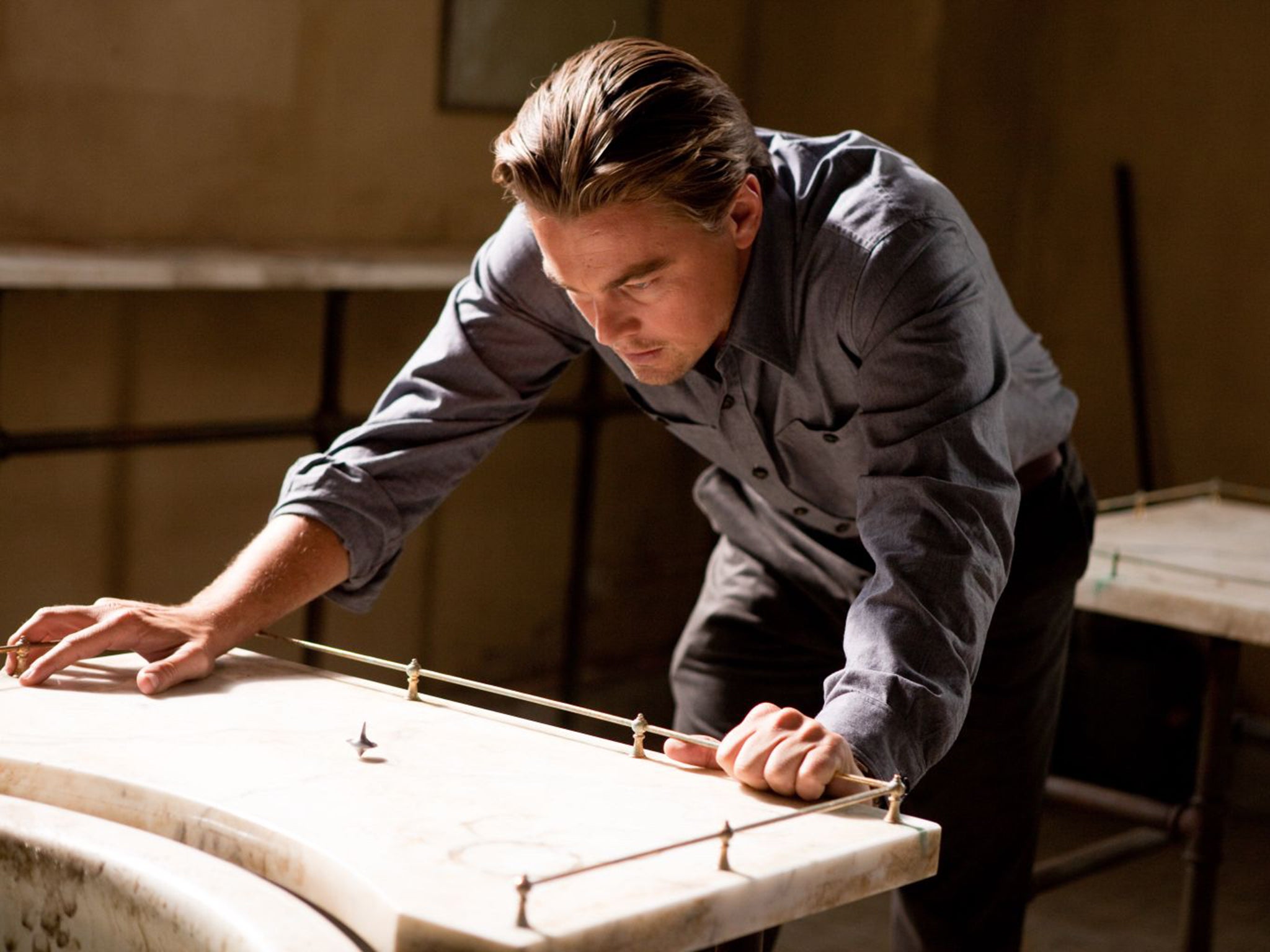 The final scene from Inception, featuring Leonardo DiCaprio