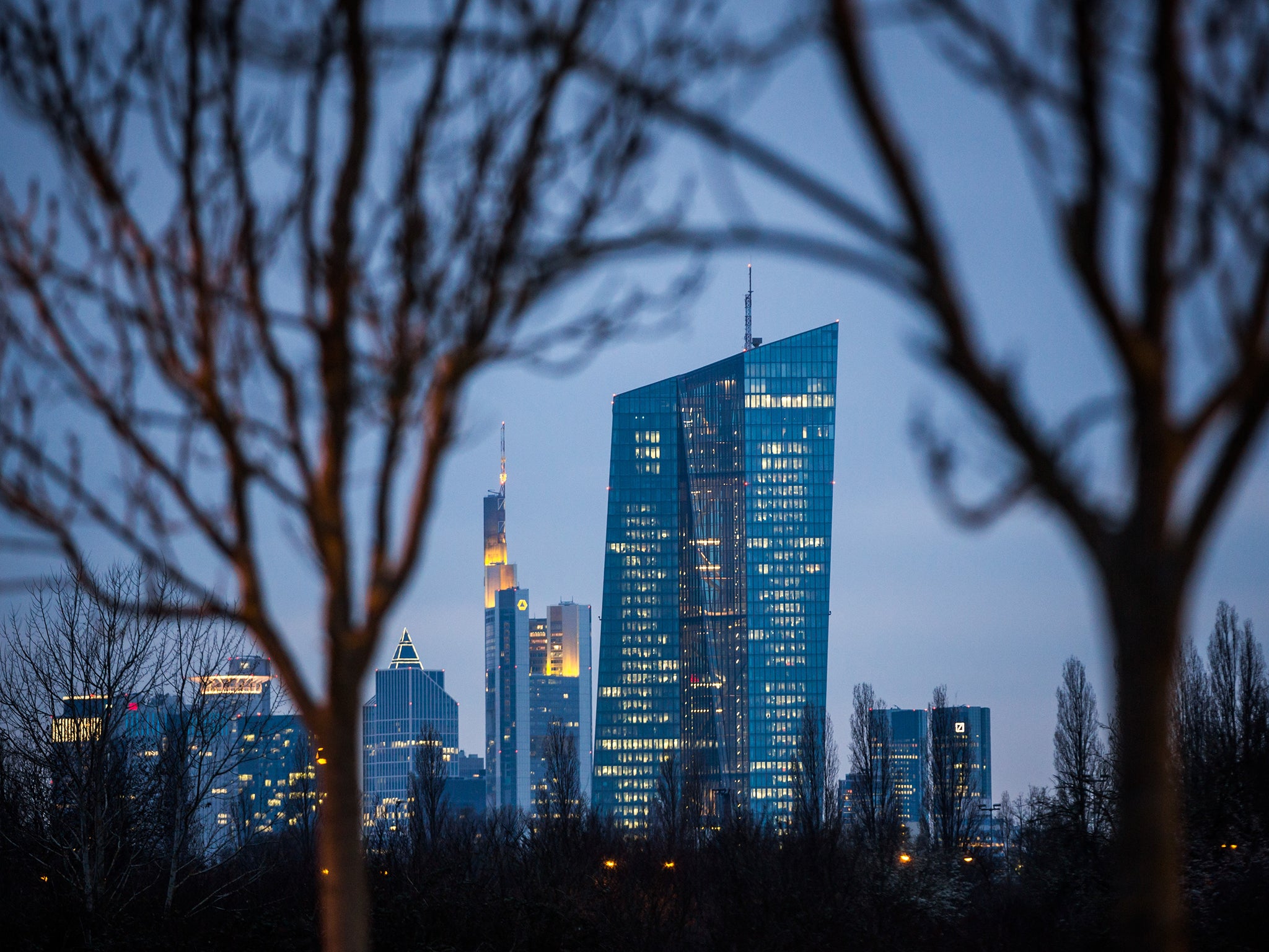 The headquarters of the European Central Bank in Frankfurt, Germany