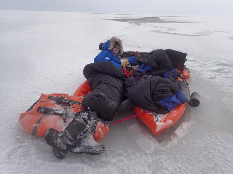 While awaiting rescue, the pair were forced to wear survival suits and activate a locator beacon