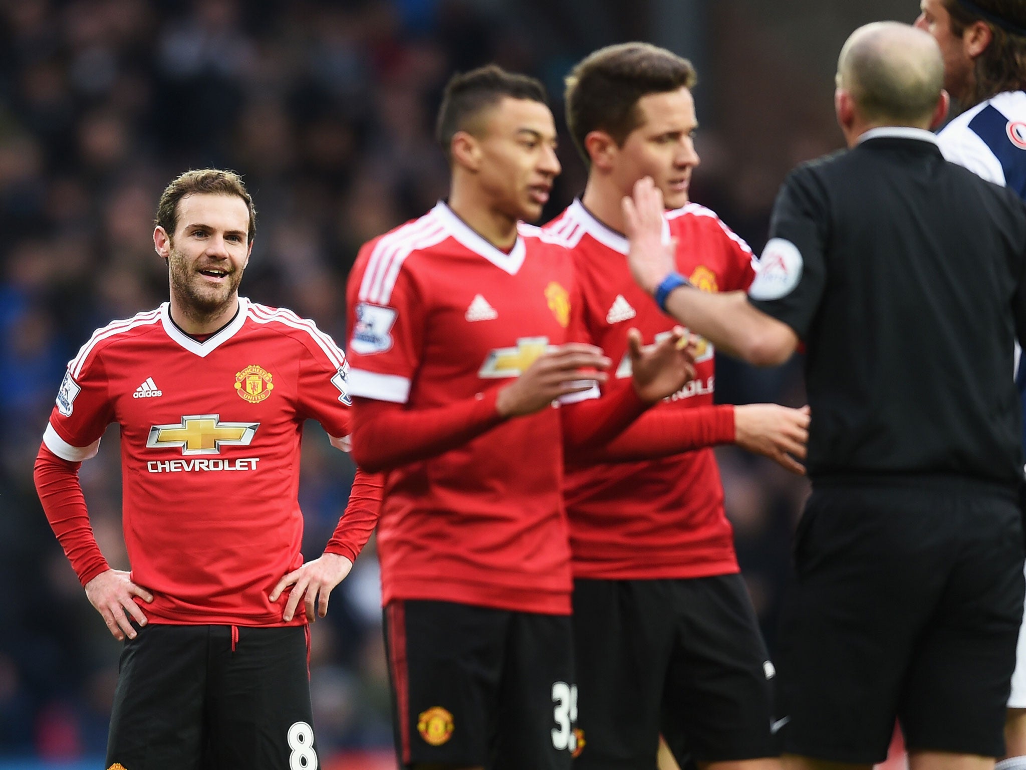 Juan Mata following his sending off against West Brom