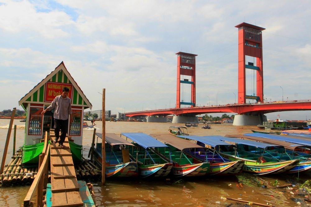 Palembang, on the island of Sumatra, will be the first major city to see the eclipse (Pic: Abdul Qodir/AFP)