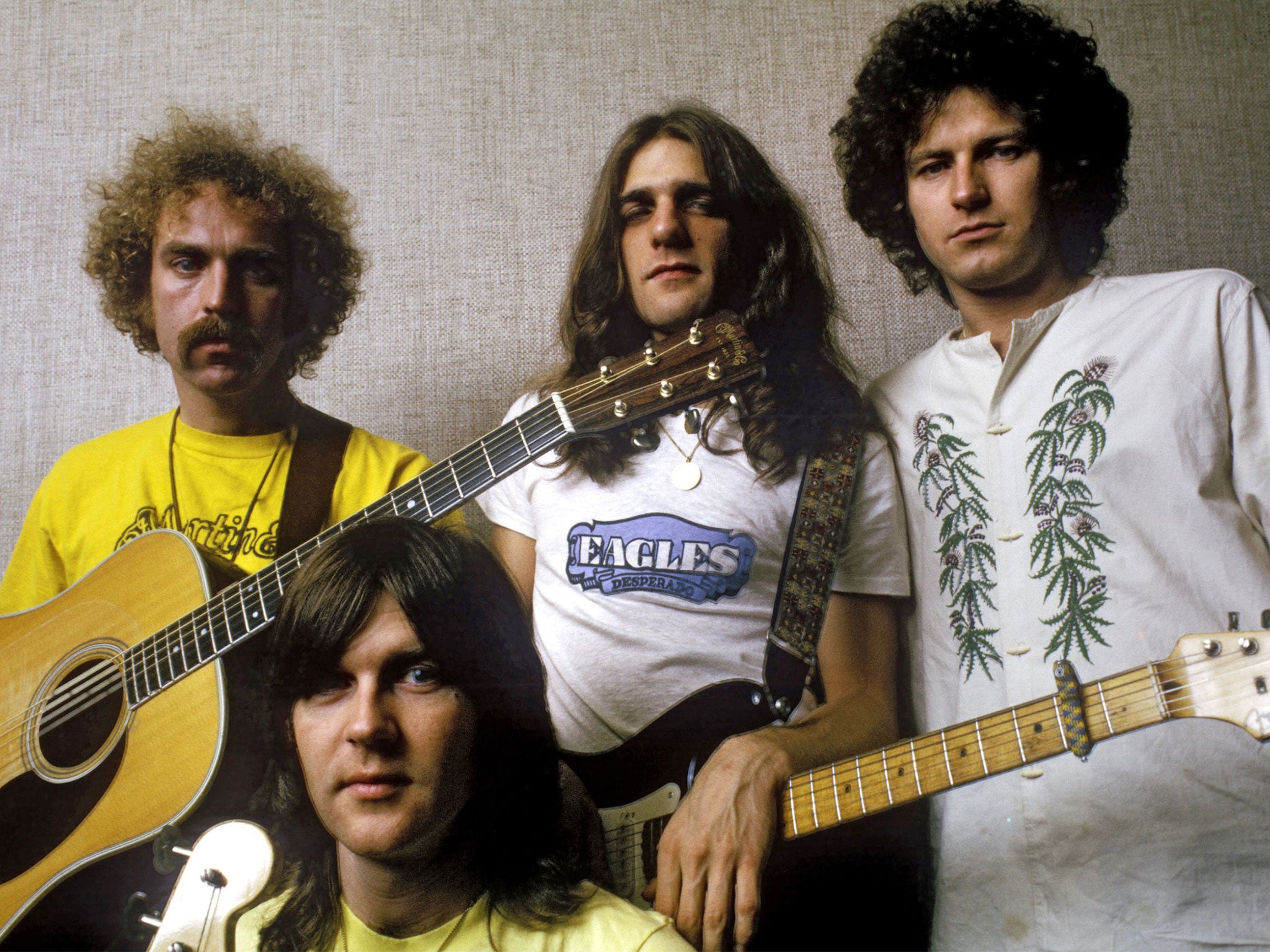 The Eagles pictured in 1973, with Randy Meisner in front